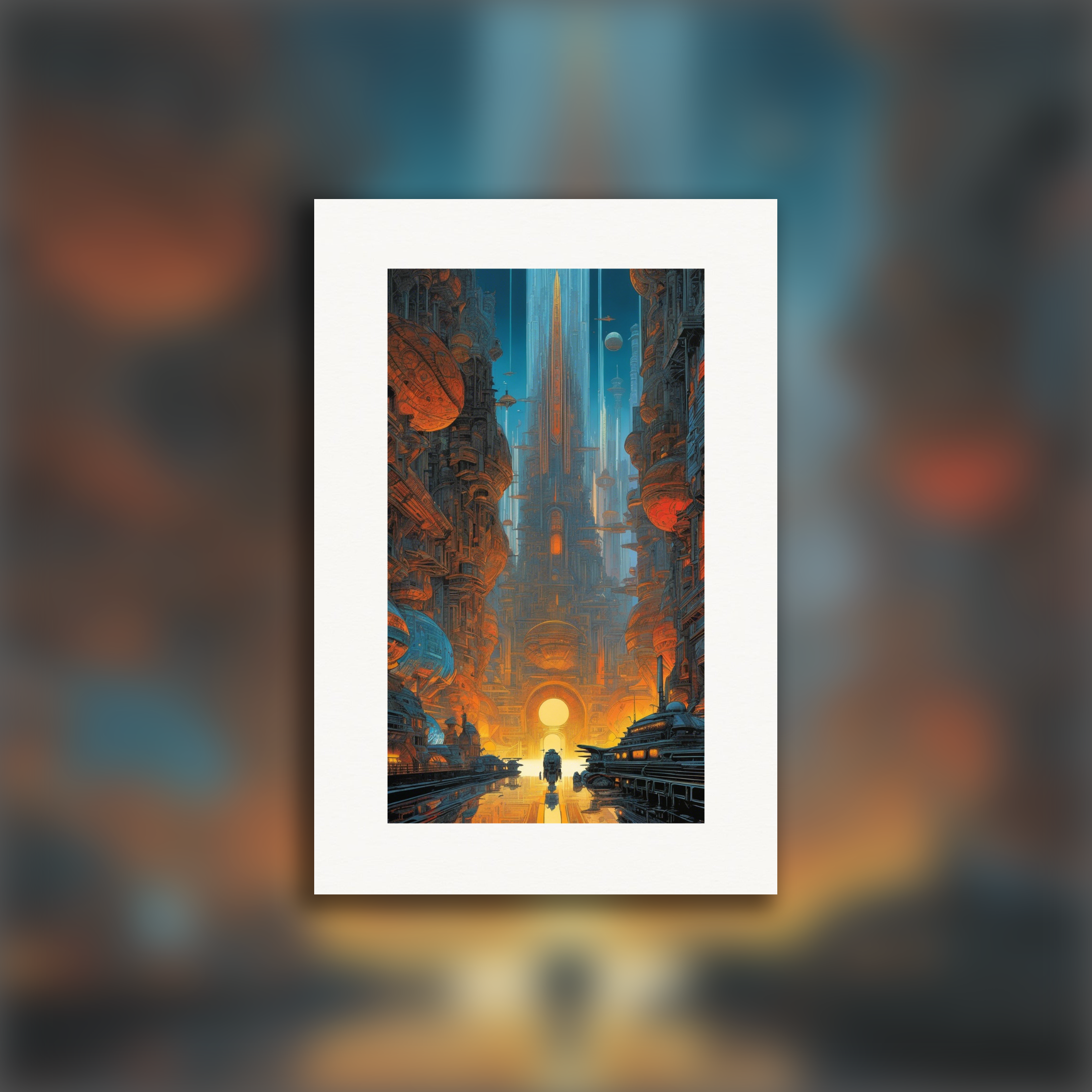 Métal hurlant (Comic), futuristische Stadt - poster