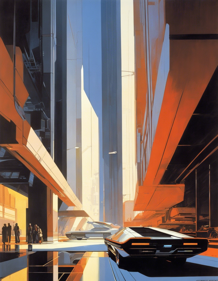 Poster im futuristischen US-Industrie-Stil – ideal für moderne österreichische Wohnräume