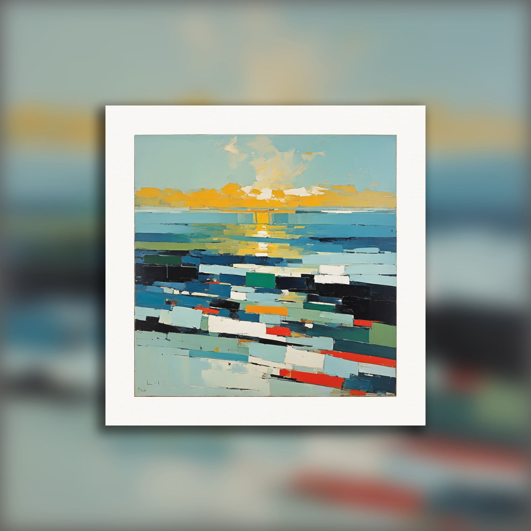 Abstrakte Kunst, Das Meer - Poster