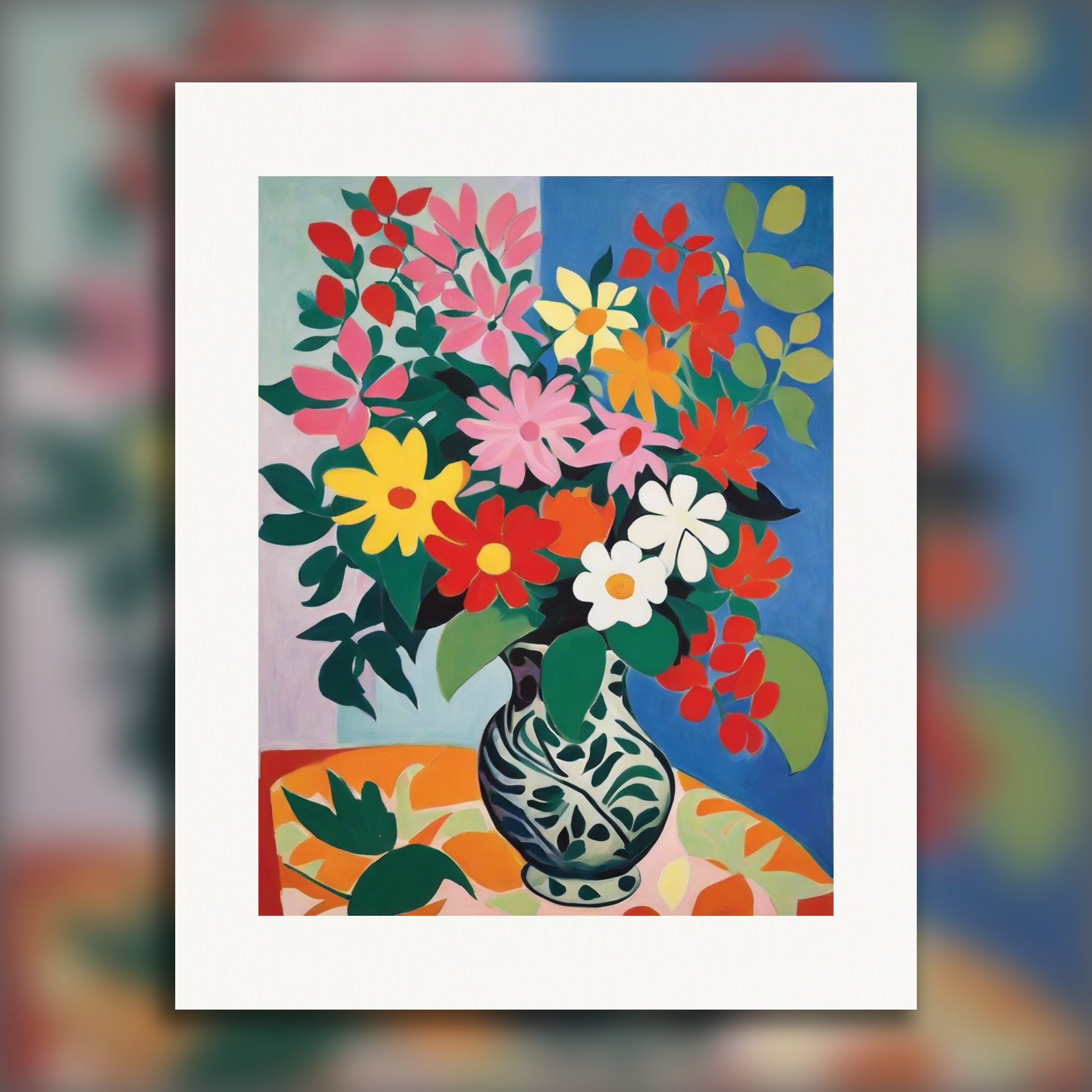 Ausdrucksstarke und abstrakte Formen, dekorative Feinfühligkeit, Blumen - Poster