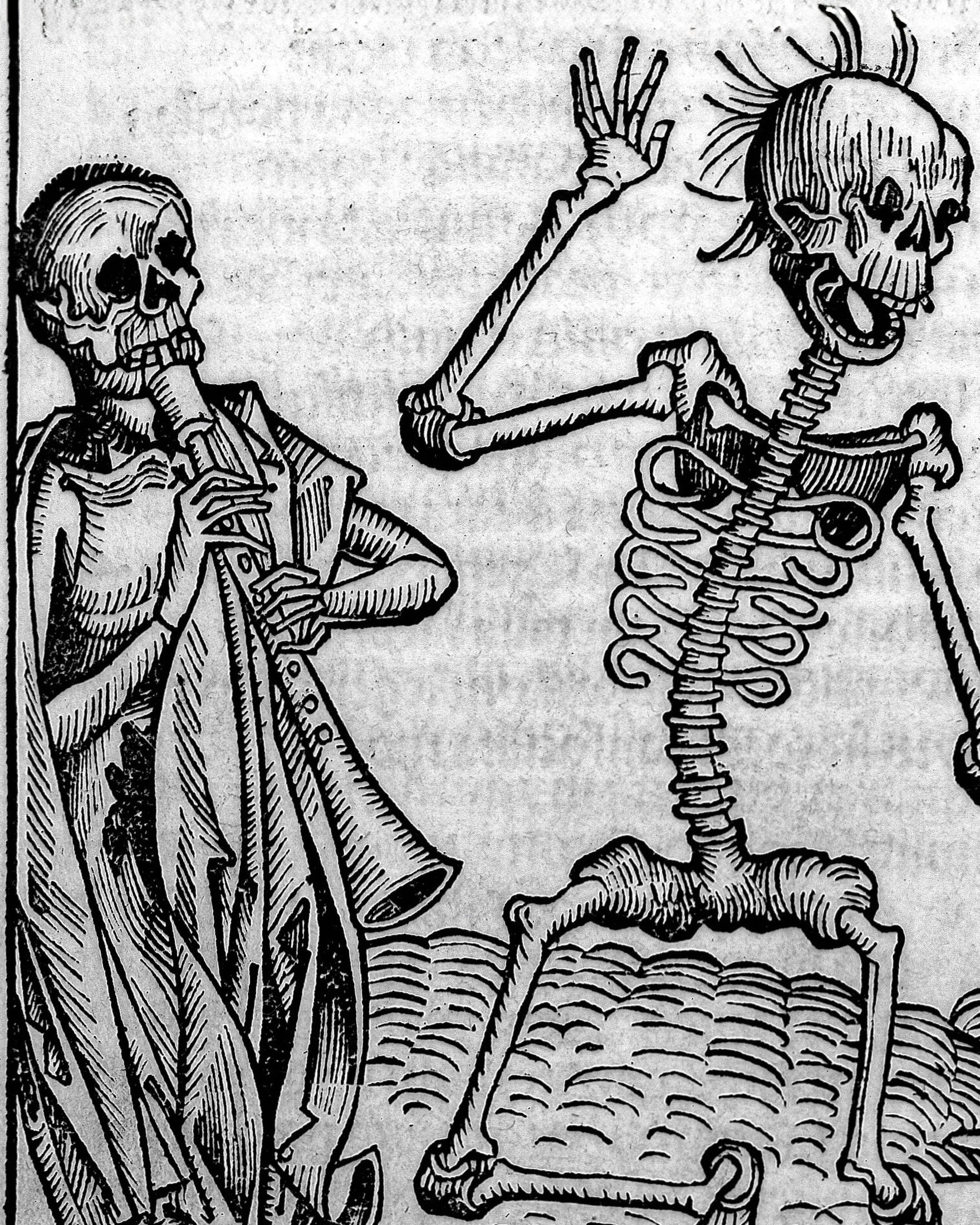 Danse Macabre aus dem Liber chronicarum von Hartmann Schedel, 1493 – exklusives poster für österreichische Wohnräume