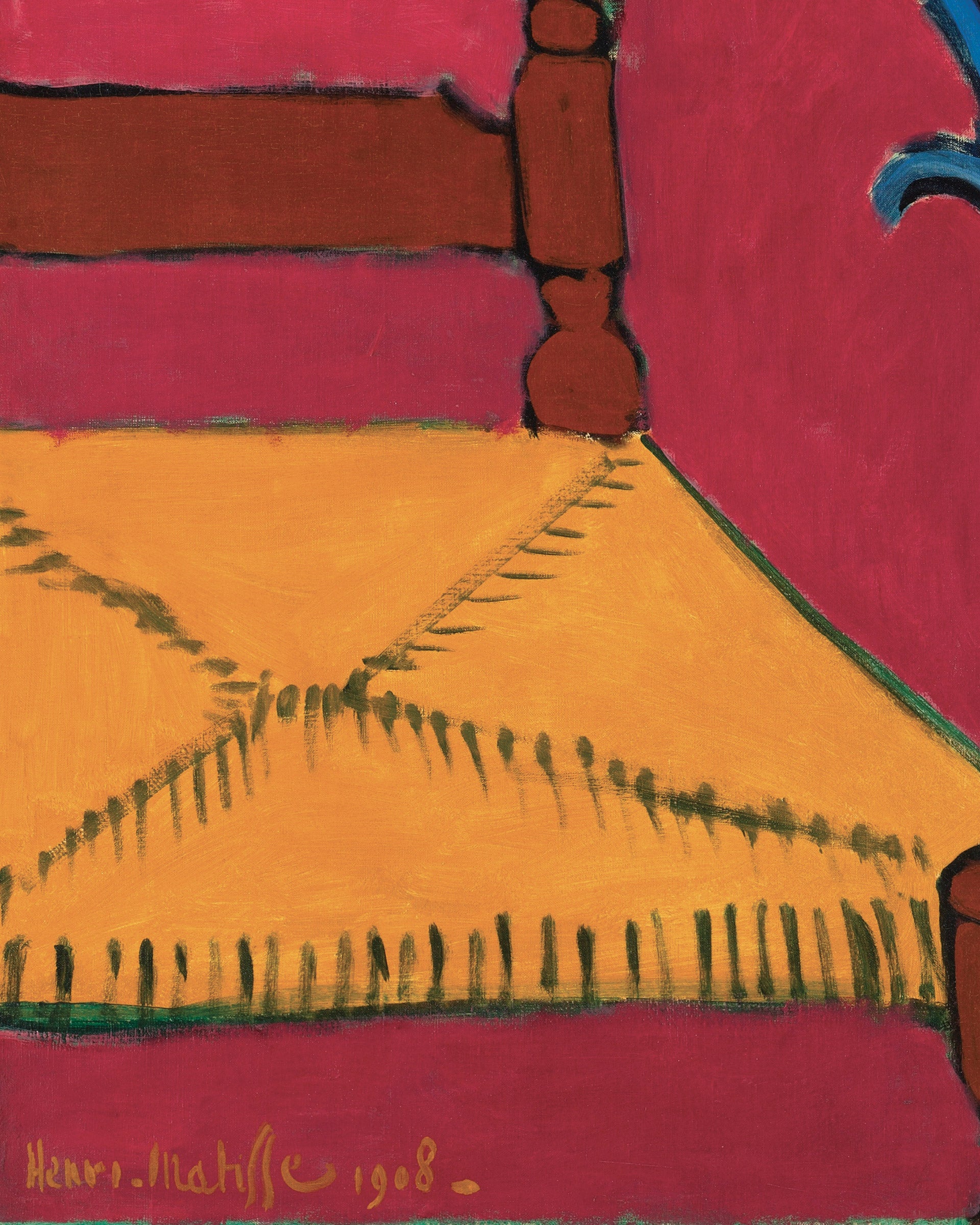 Henri Matisse signature's on the painting "The desser: red harmony".