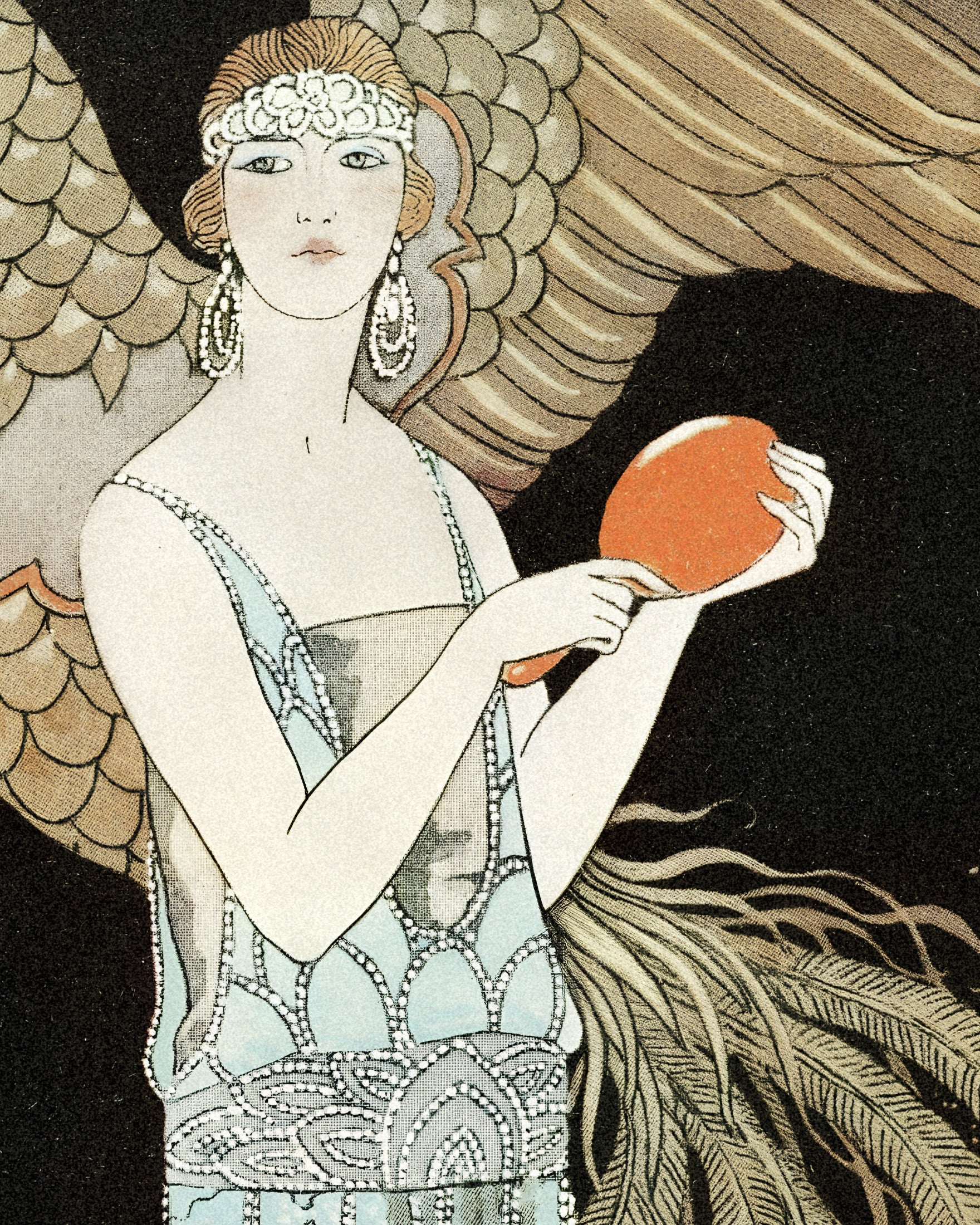 "Sortilèges" von Georges Barbier aus dem Jahr 1922 – elegantes Art Deco Poster für stilbewusste österreichische Wohnräume
