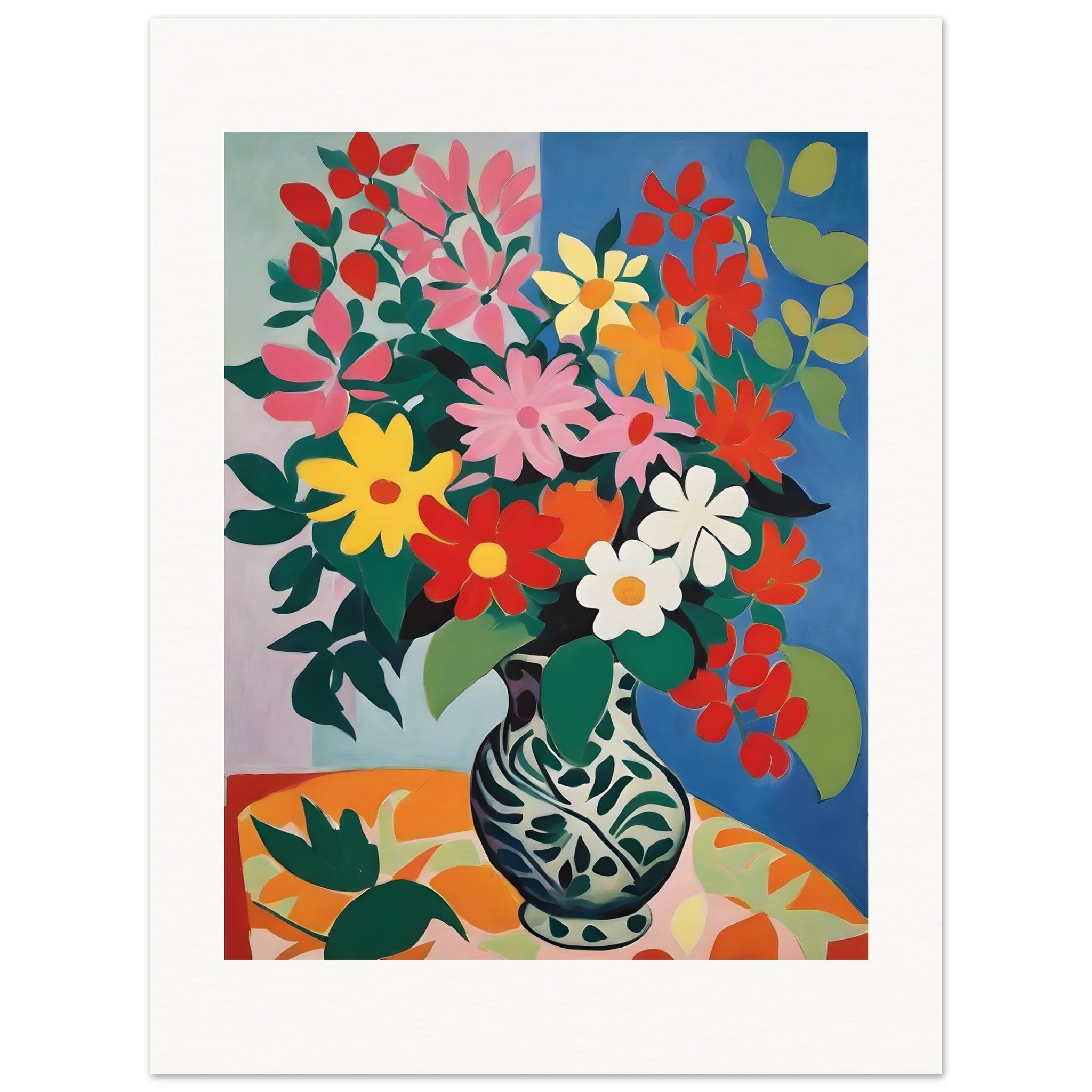 Ausdrucksstarke und abstrakte Formen, dekorative Feinfühligkeit, Blumen - Poster