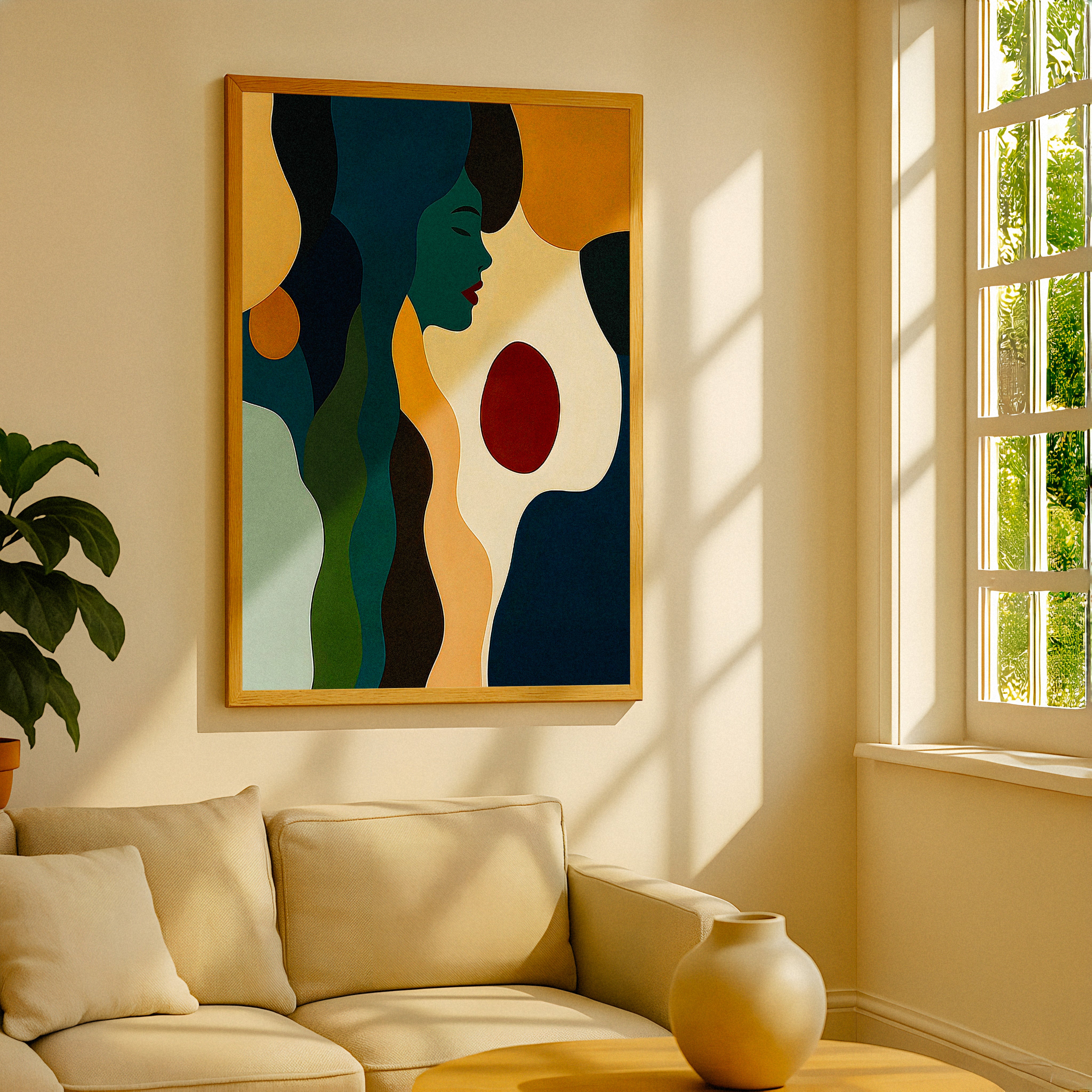 Abstract art wall decor