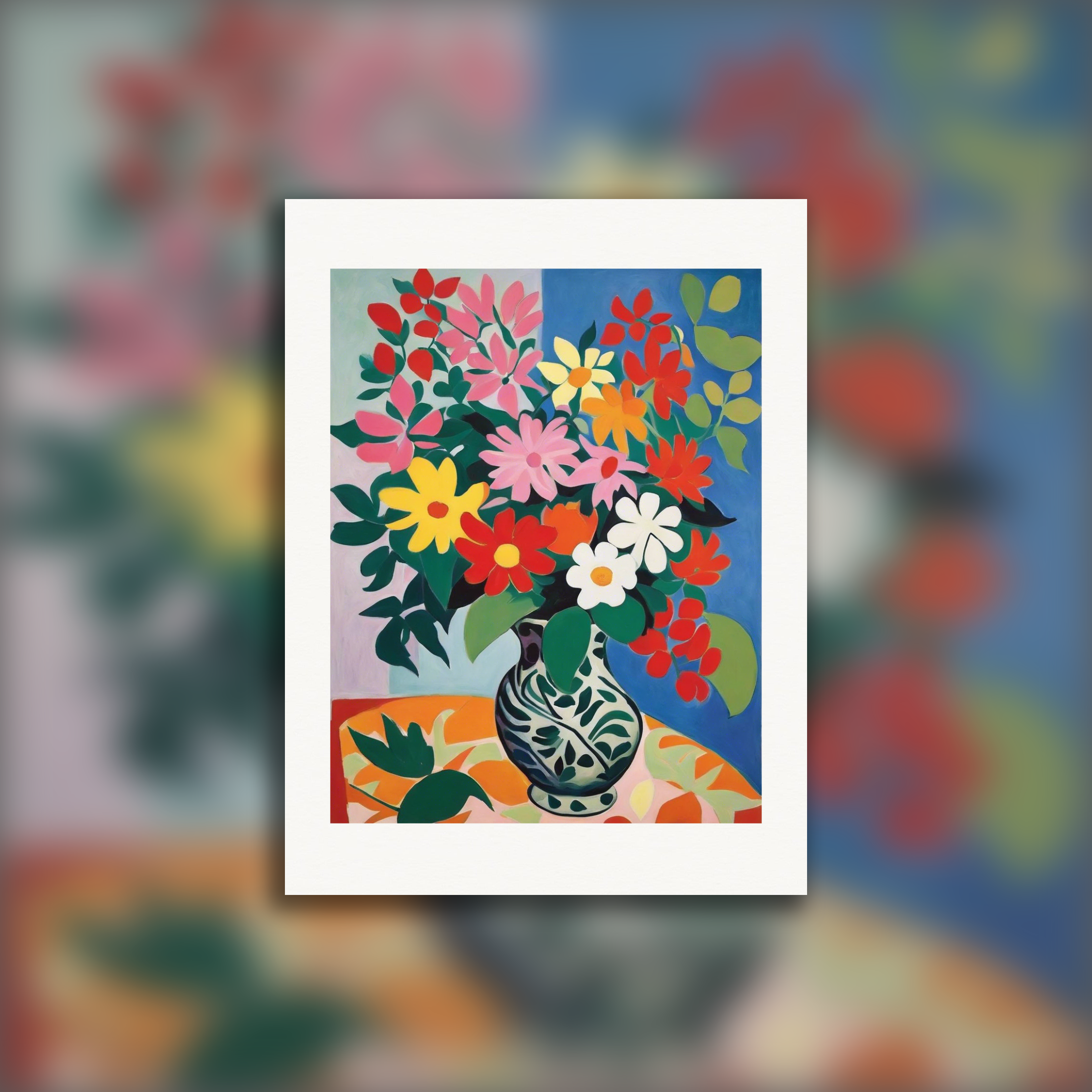Ausdrucksstarke und abstrakte Formen, dekorative Feinfühligkeit, Blumen - Poster