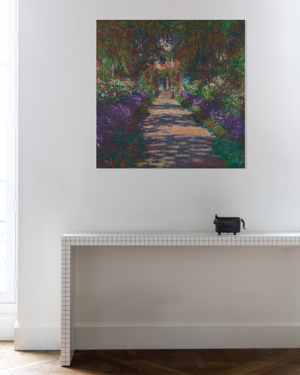 Poster Eine Allee in Monets Garten in Giverny (1902) von Claude Monet