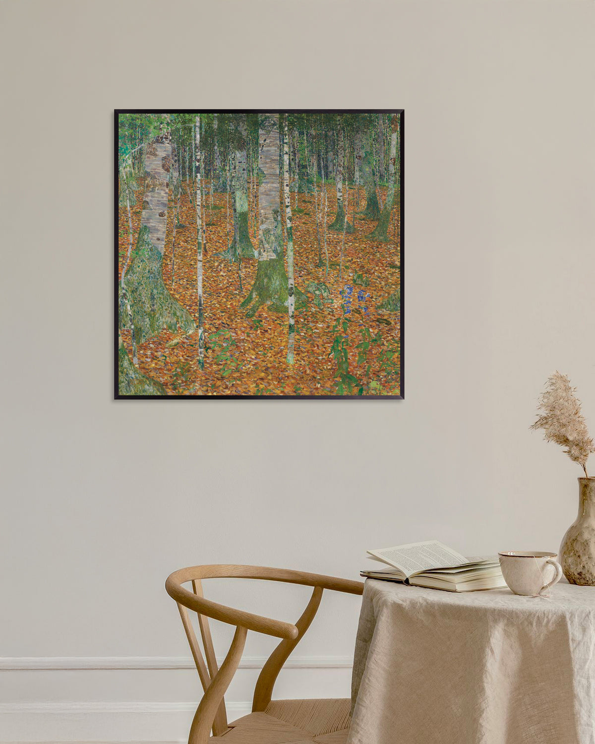 Poster Birkenwald (1903) von Gustav Klimt mit Metallrahmen
