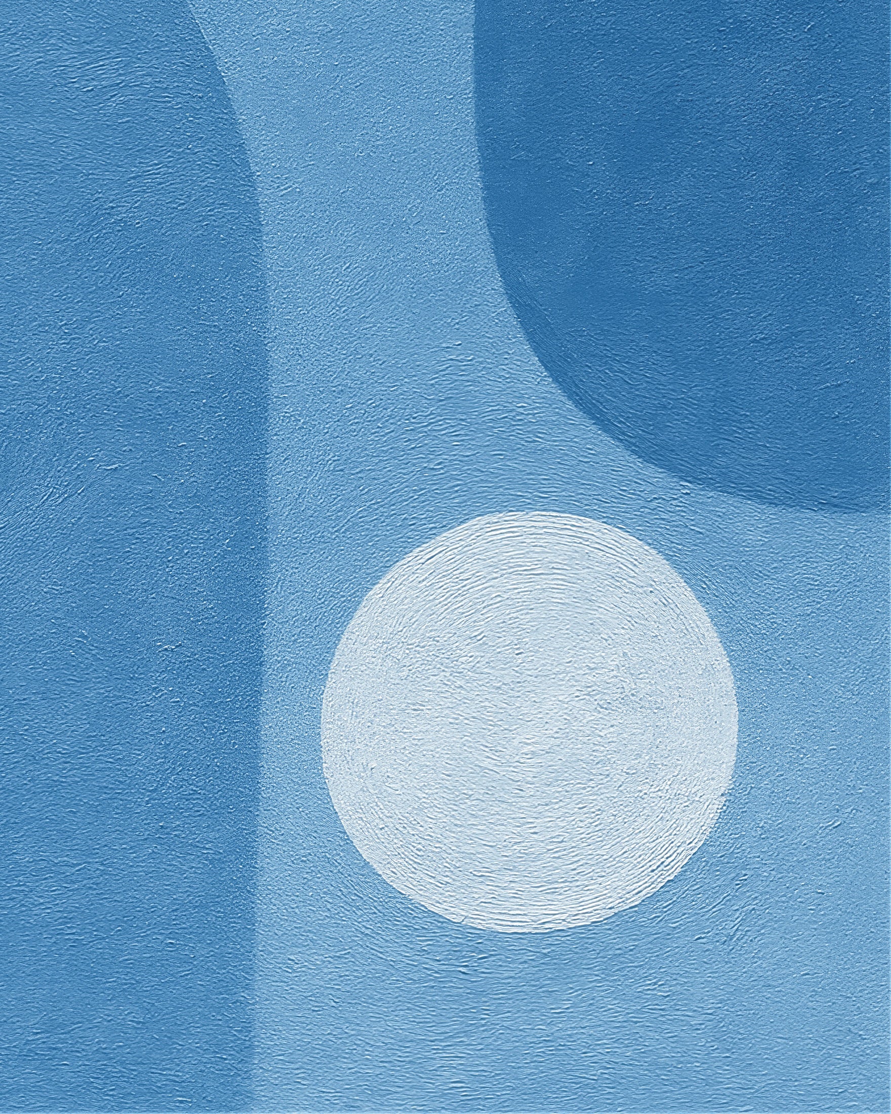 Blaue Stimmung – modernes Poster mit abstrakten blauen Elementen