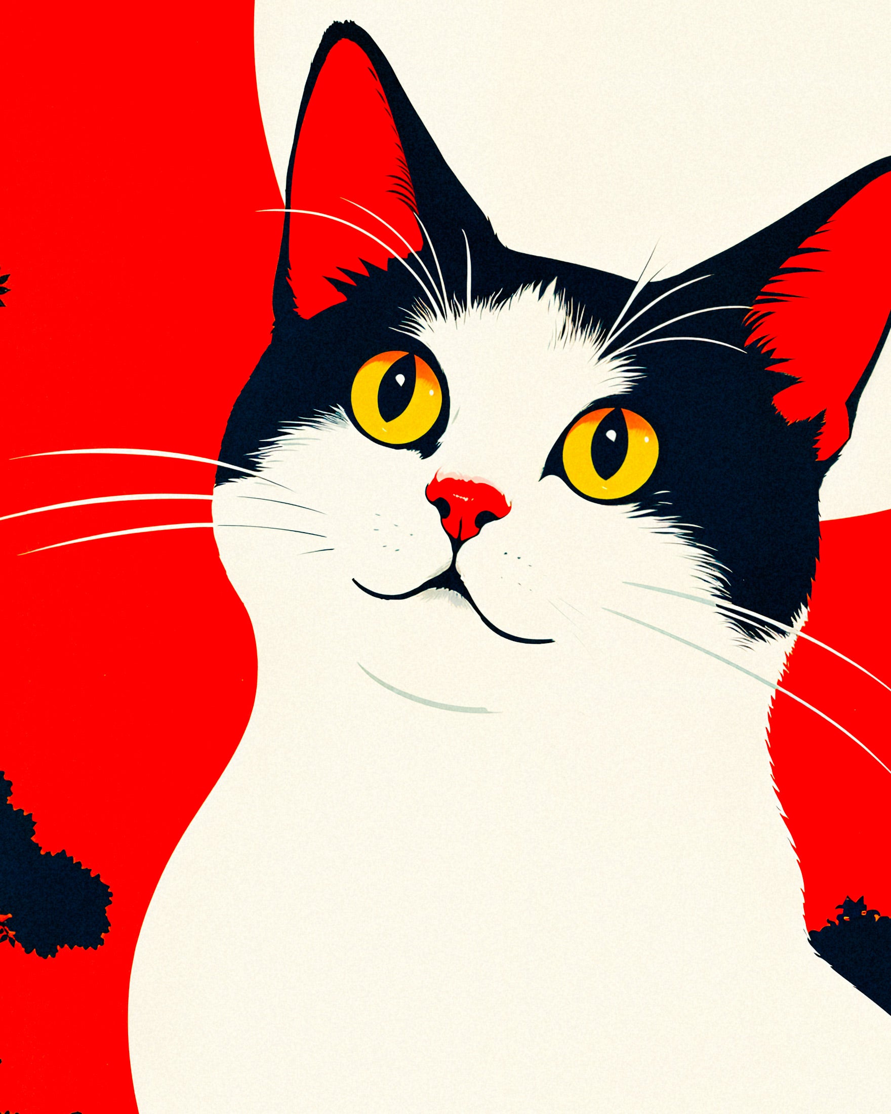 Katze trifft Mond – einzigartiges poster für österreichische Wohnräume