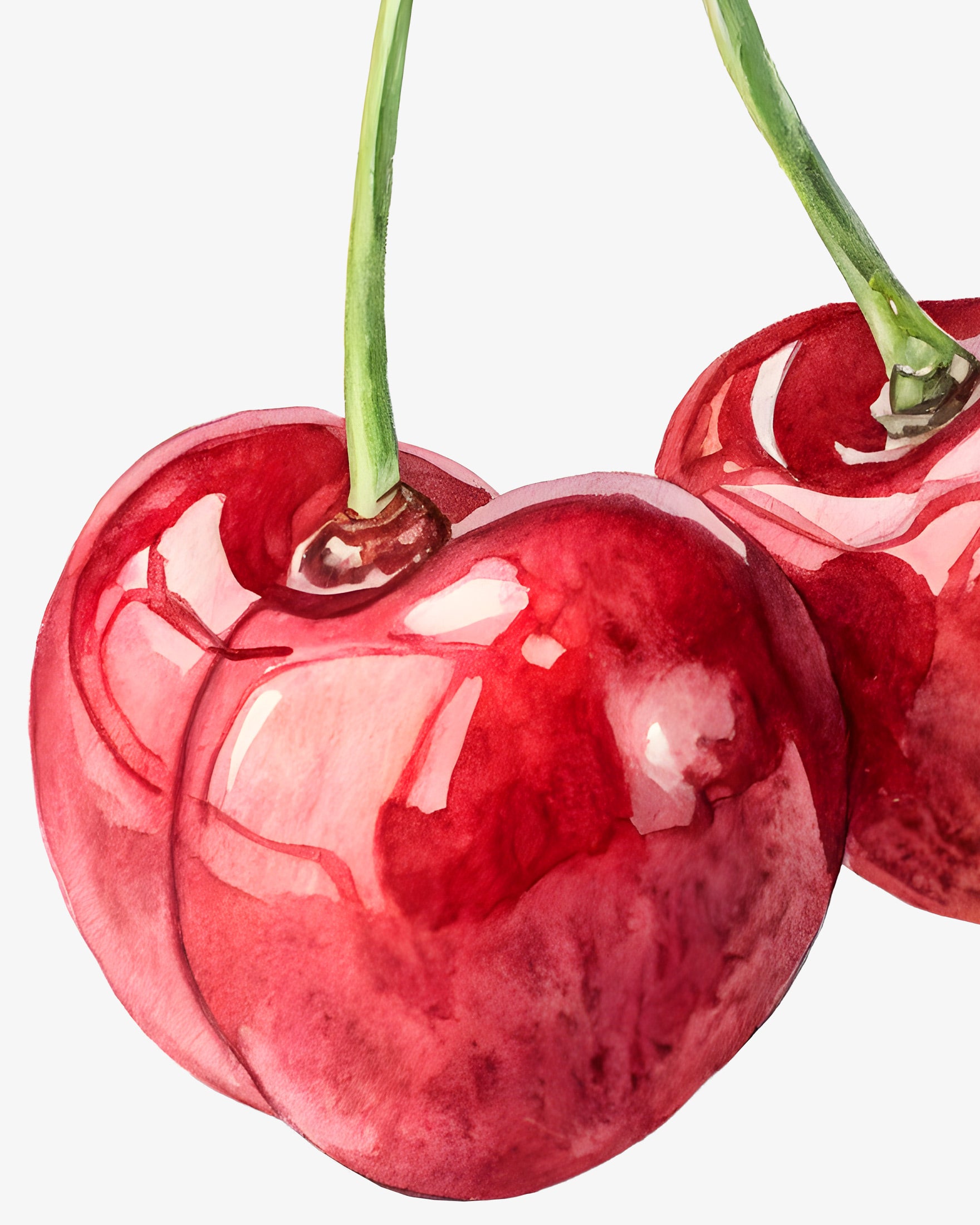 Aquarell Kirsch Plakat – Obst Wanddeko Poster