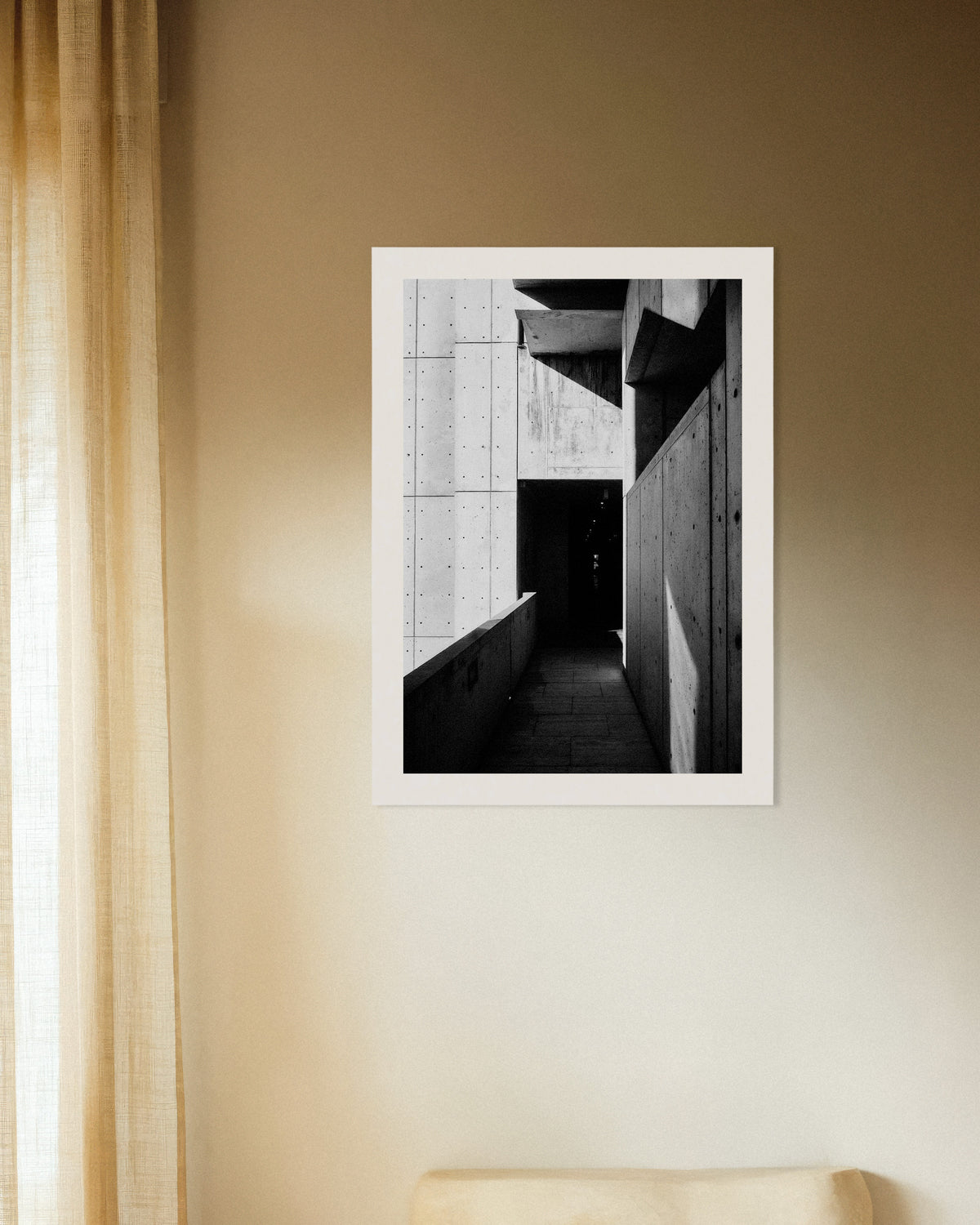 Poster „Betondurchgang in Licht und Schatten“