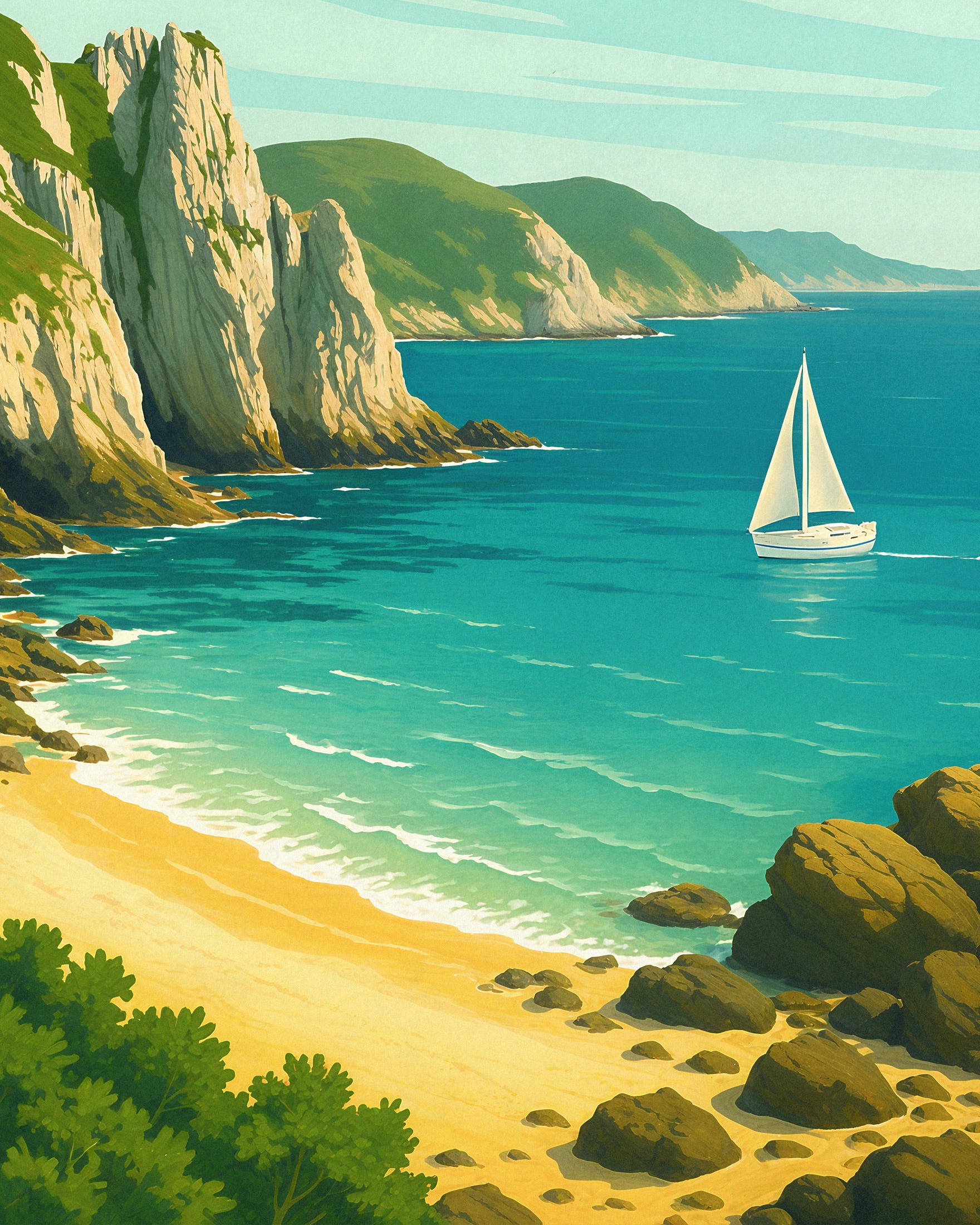 Crozon Reiseposter – Bretagneküste