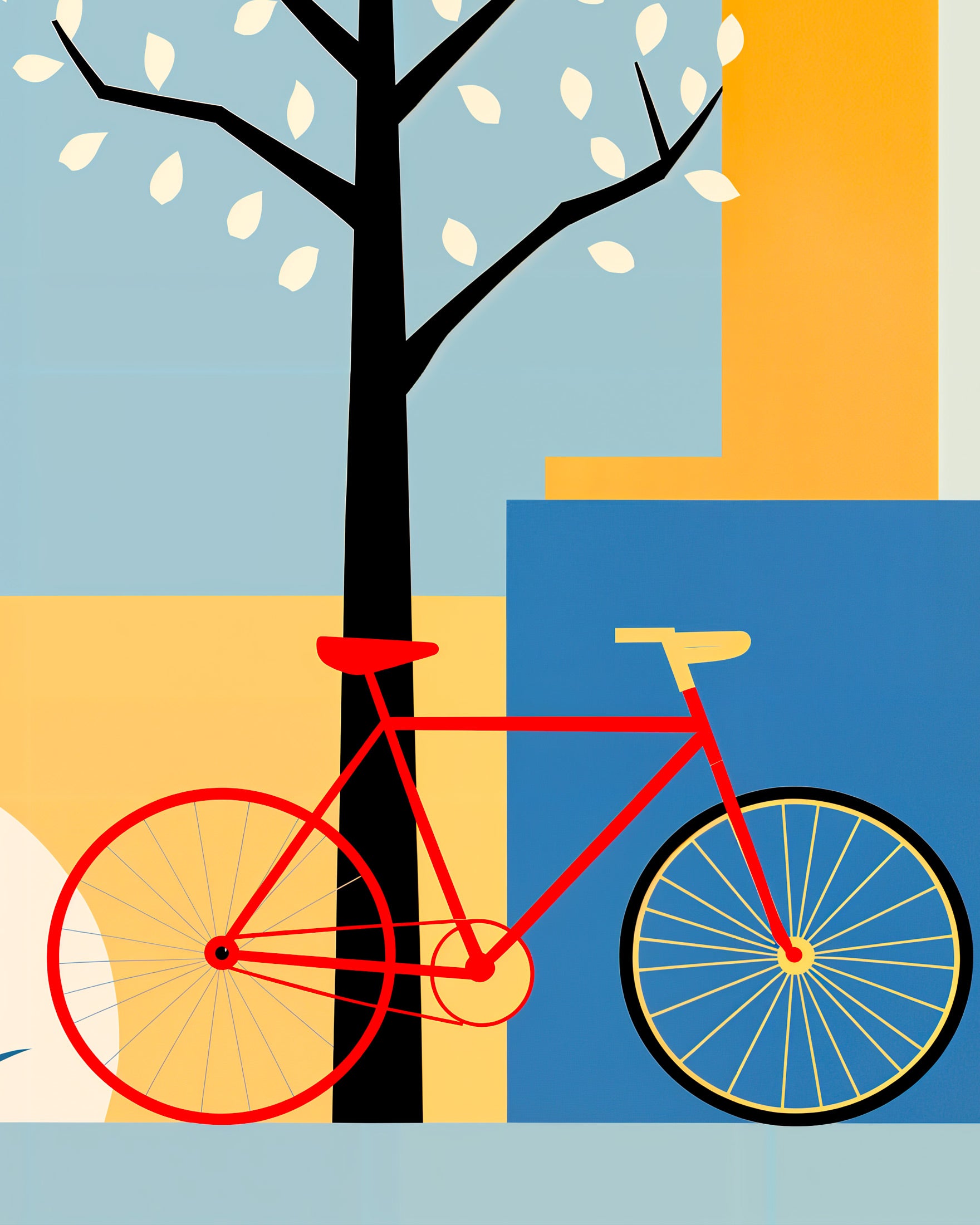 Fahrradposter, geometrische abstrakte Kunst