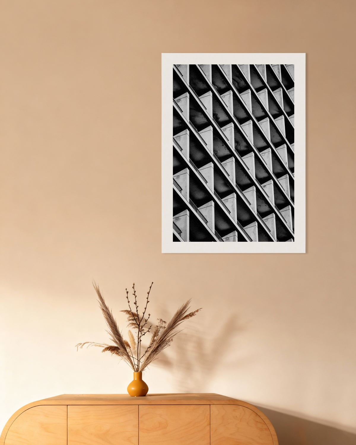 Poster „Diagonaler Rhythmus der Balkone“