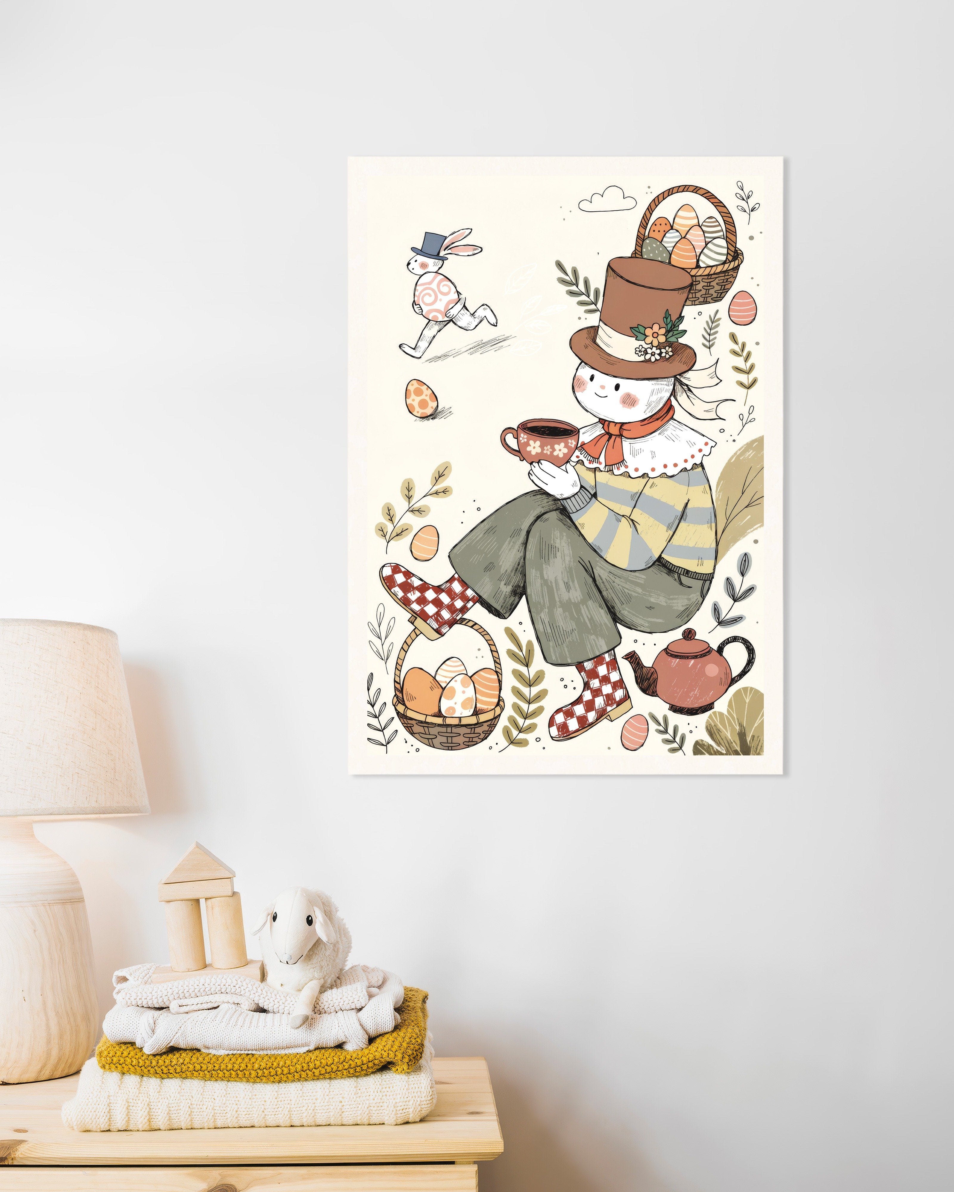 Poster of Easter Tea Break Illustration Poster