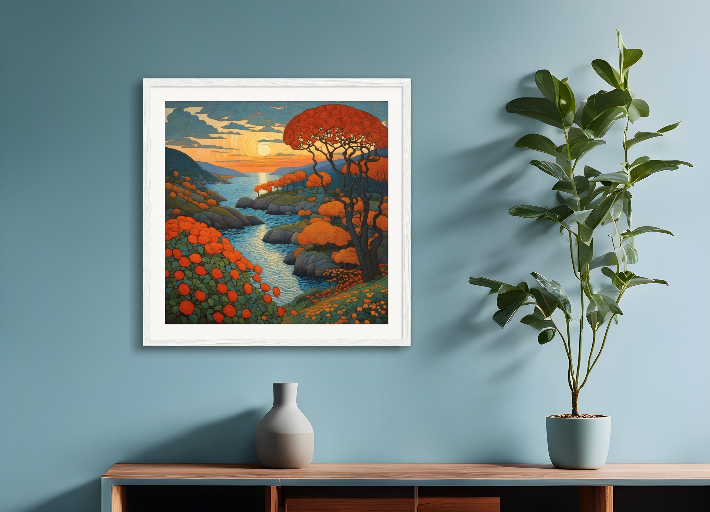 Poster with wood frame: Georges Lacombe,