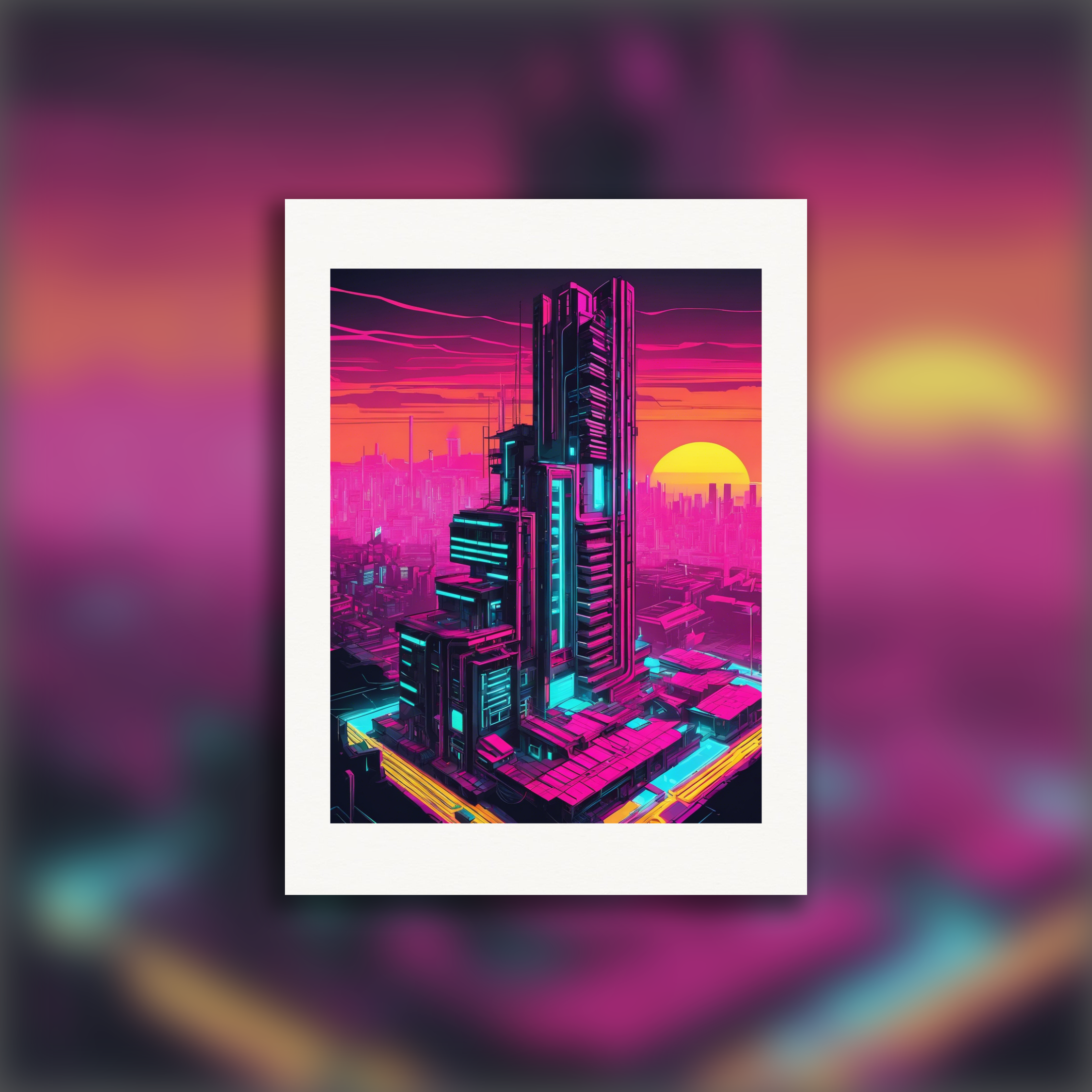Neon Punk, Starlight City – poster für trendbewusste Wiener Wohnräume