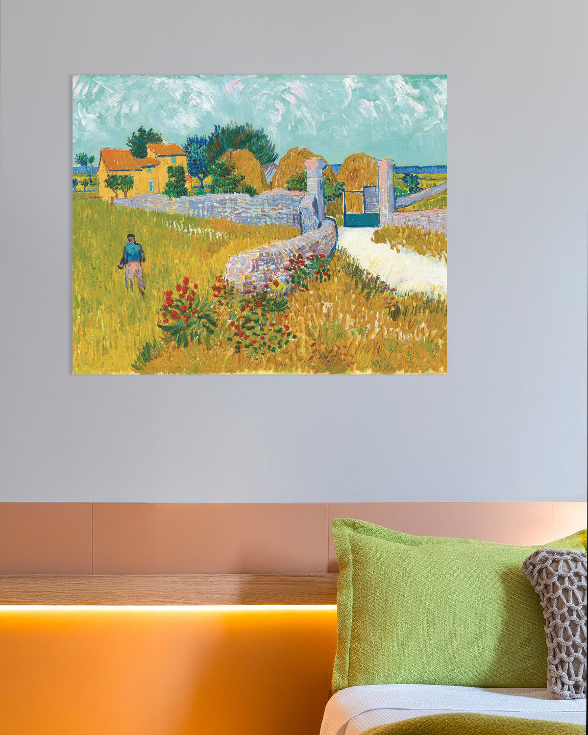 Poster Bauernhaus in der Provence (1888) von Vincent van Gogh