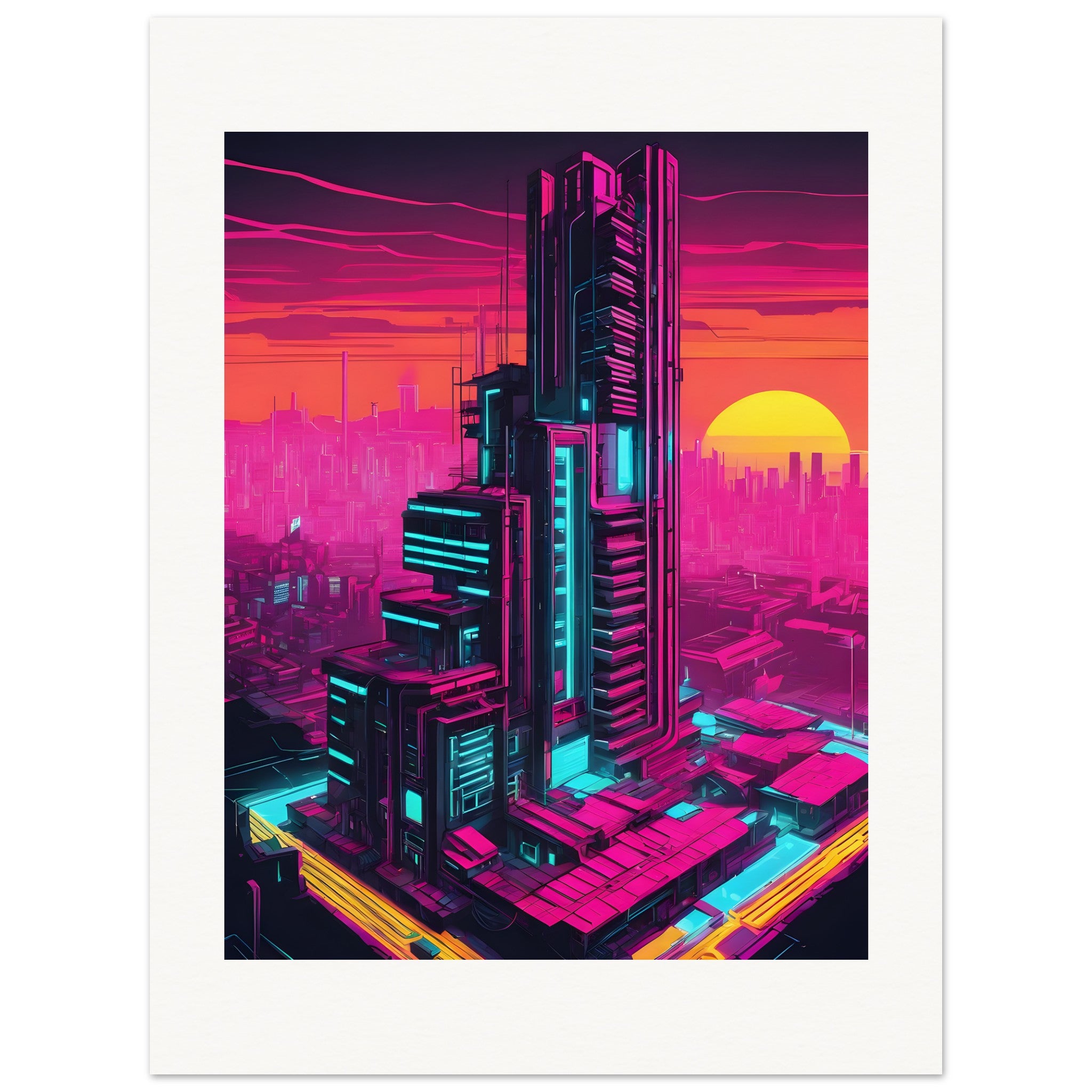 Neon Punk, Starlight City – poster für trendbewusste Wiener Wohnräume