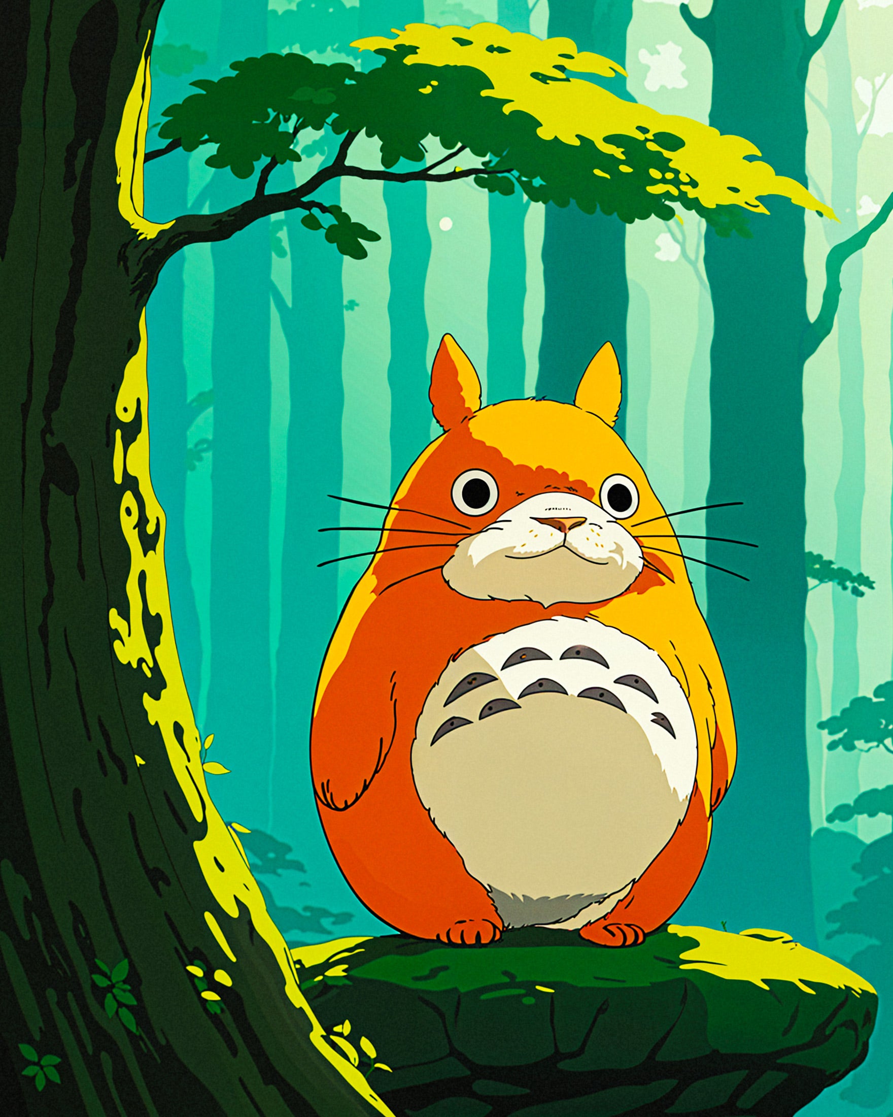 Studio Ghibli Poster, Totoro and Meditation
Studio Ghibli Poster, Totoro und Meditation