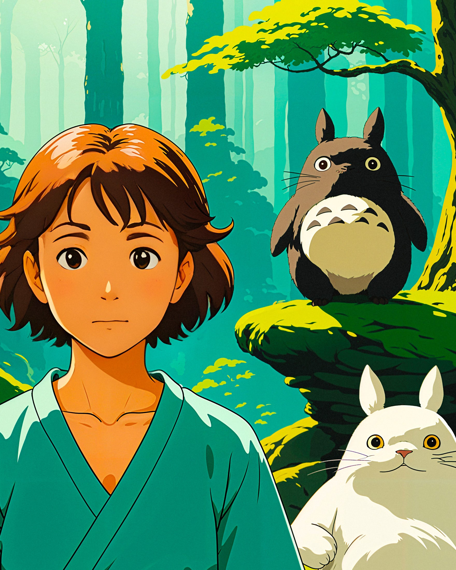Studio Ghibli Poster, Totoro and Meditation
Studio Ghibli Poster, Totoro und Meditation