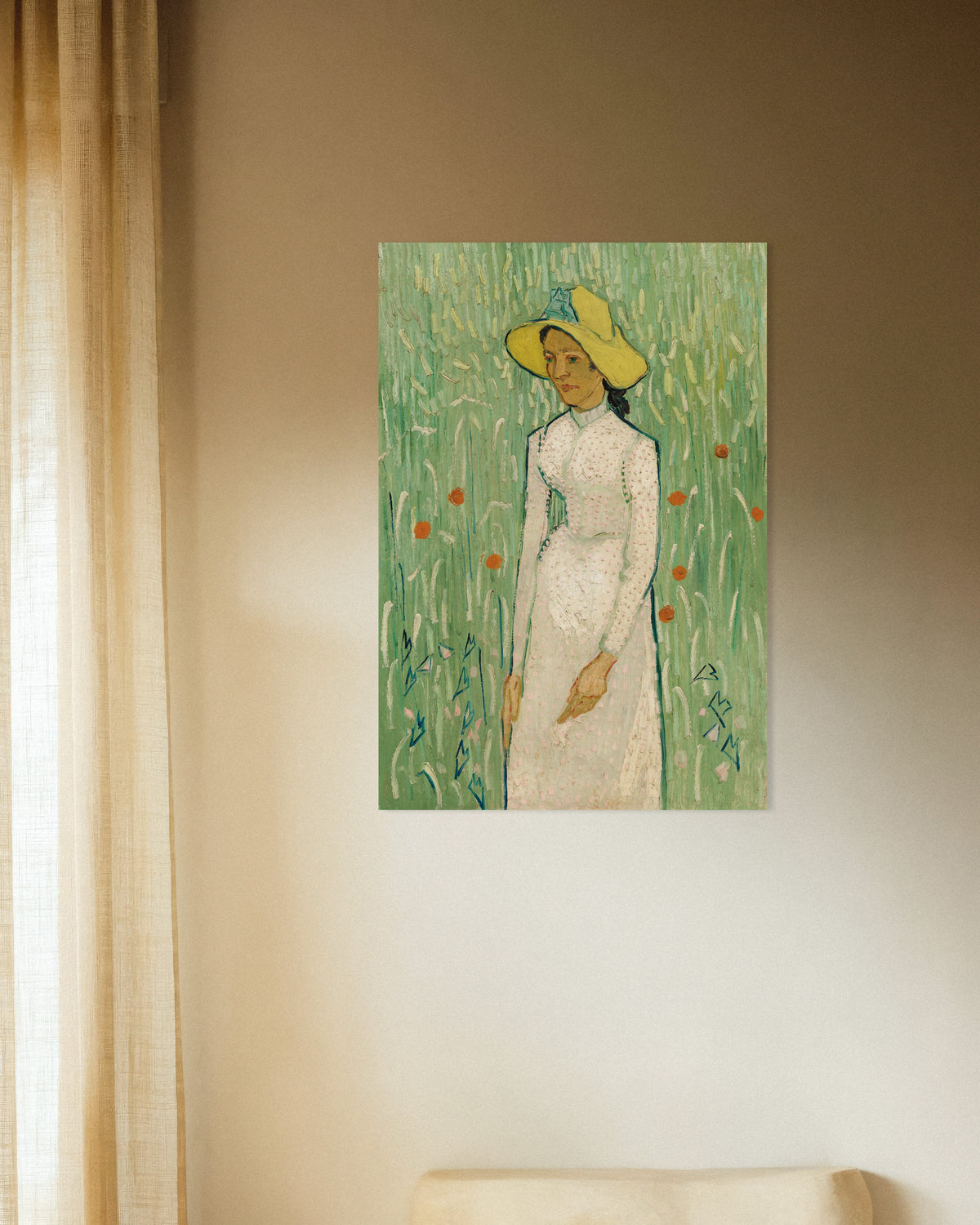 Poster von Mädchen in Weiß (1890) von Vincent van Gogh
