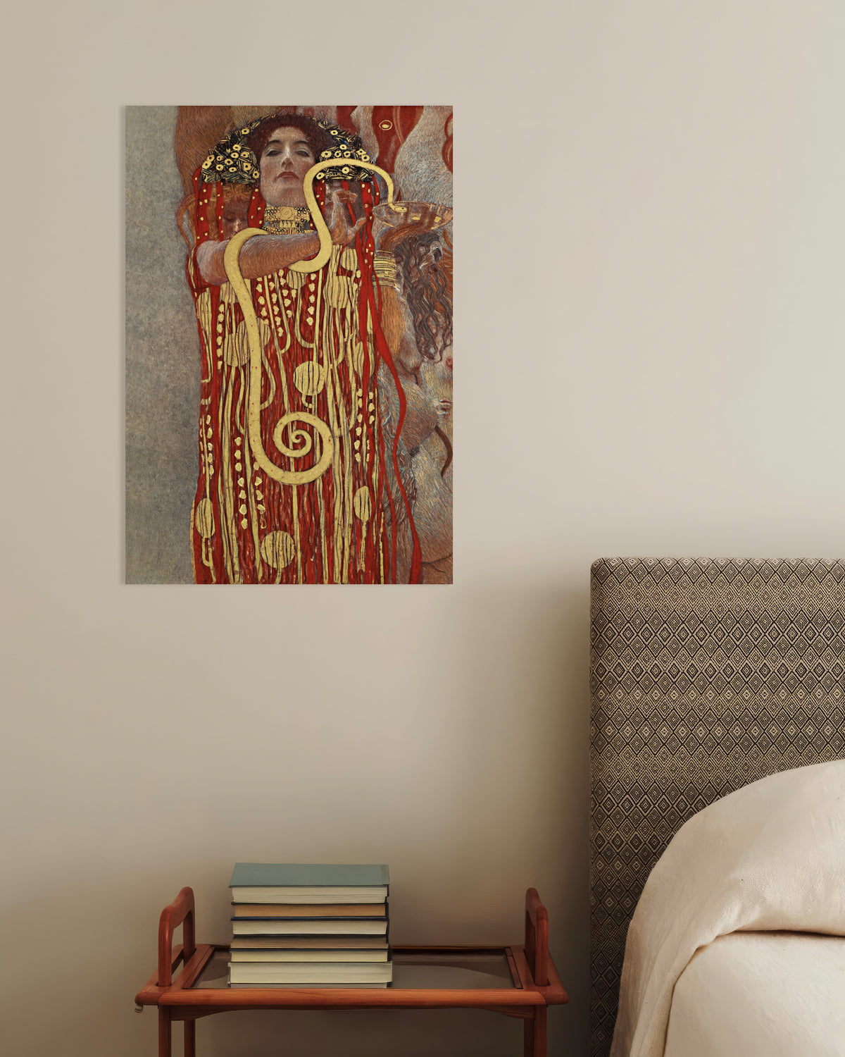 Poster Hygieia, Detail der Medizin (1907) von Gustav Klimt