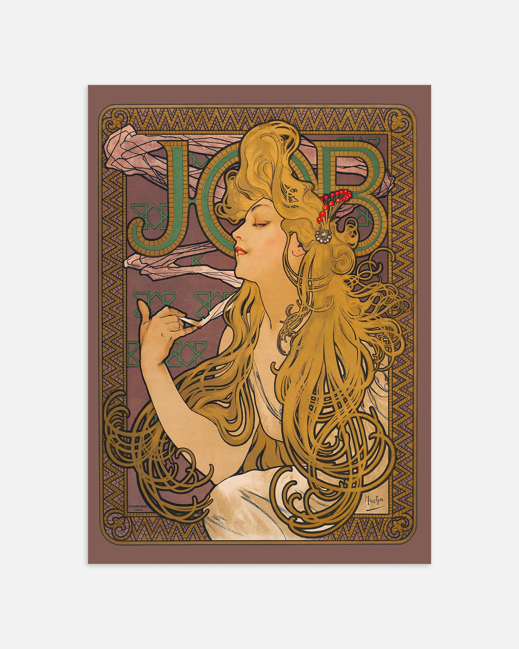 Job (1896) von Alfons Mucha - Plakat