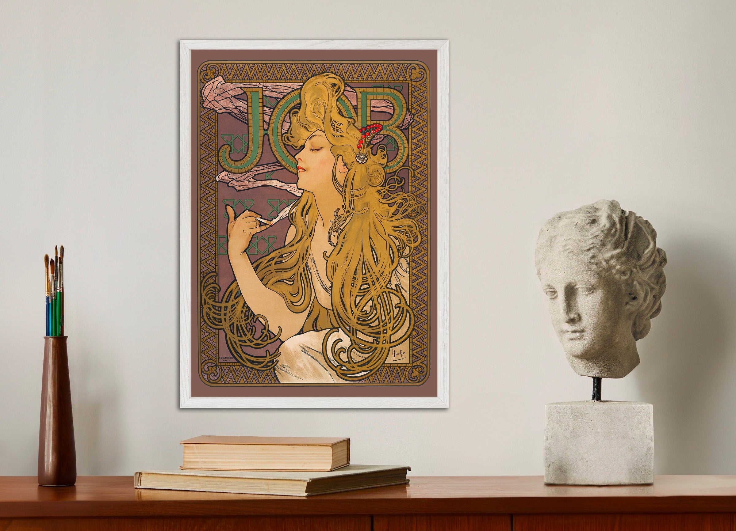 Job (1896) von Alfons Mucha - Plakat