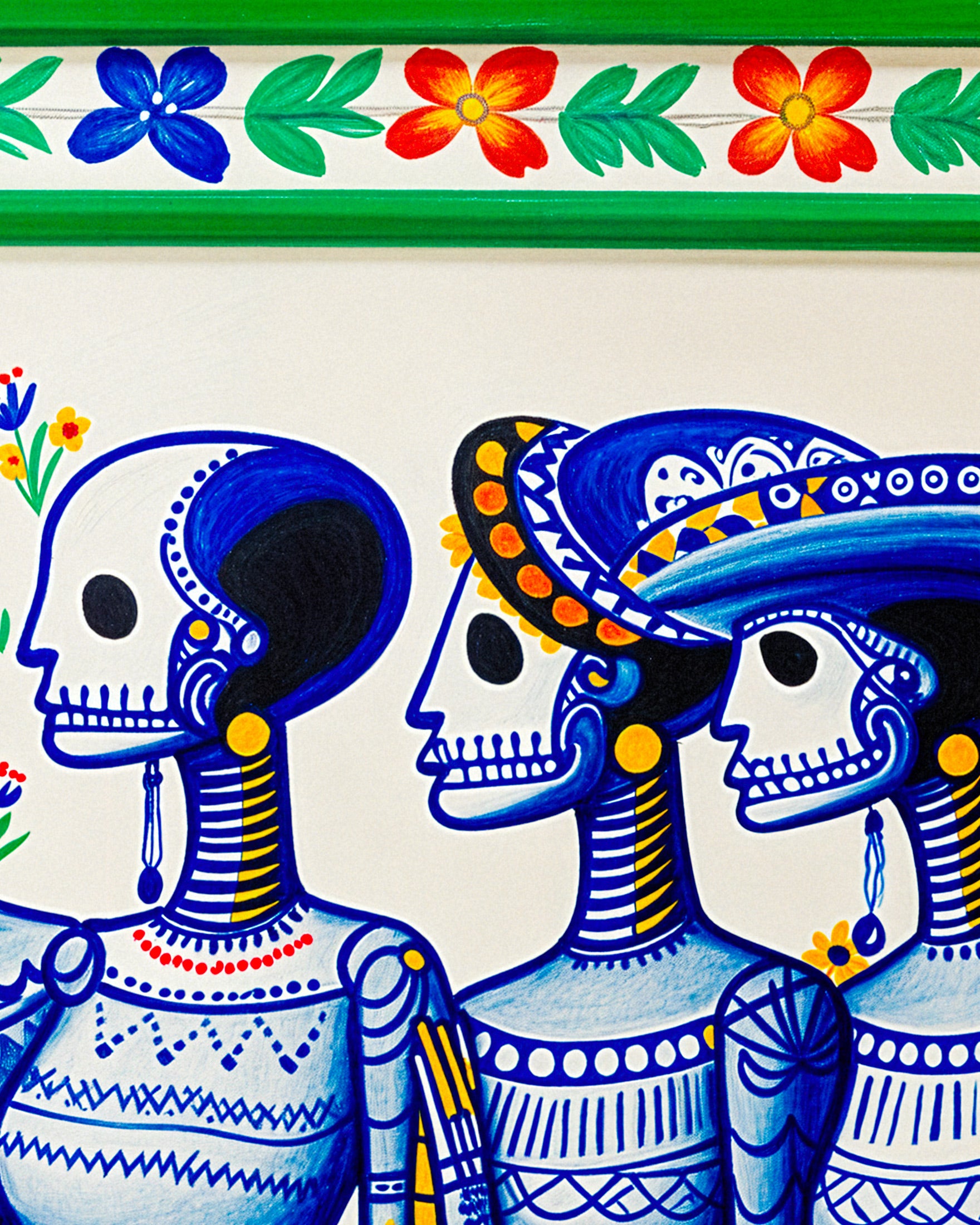 Mexikanisches Dia de los Muertos Motiv als poster
