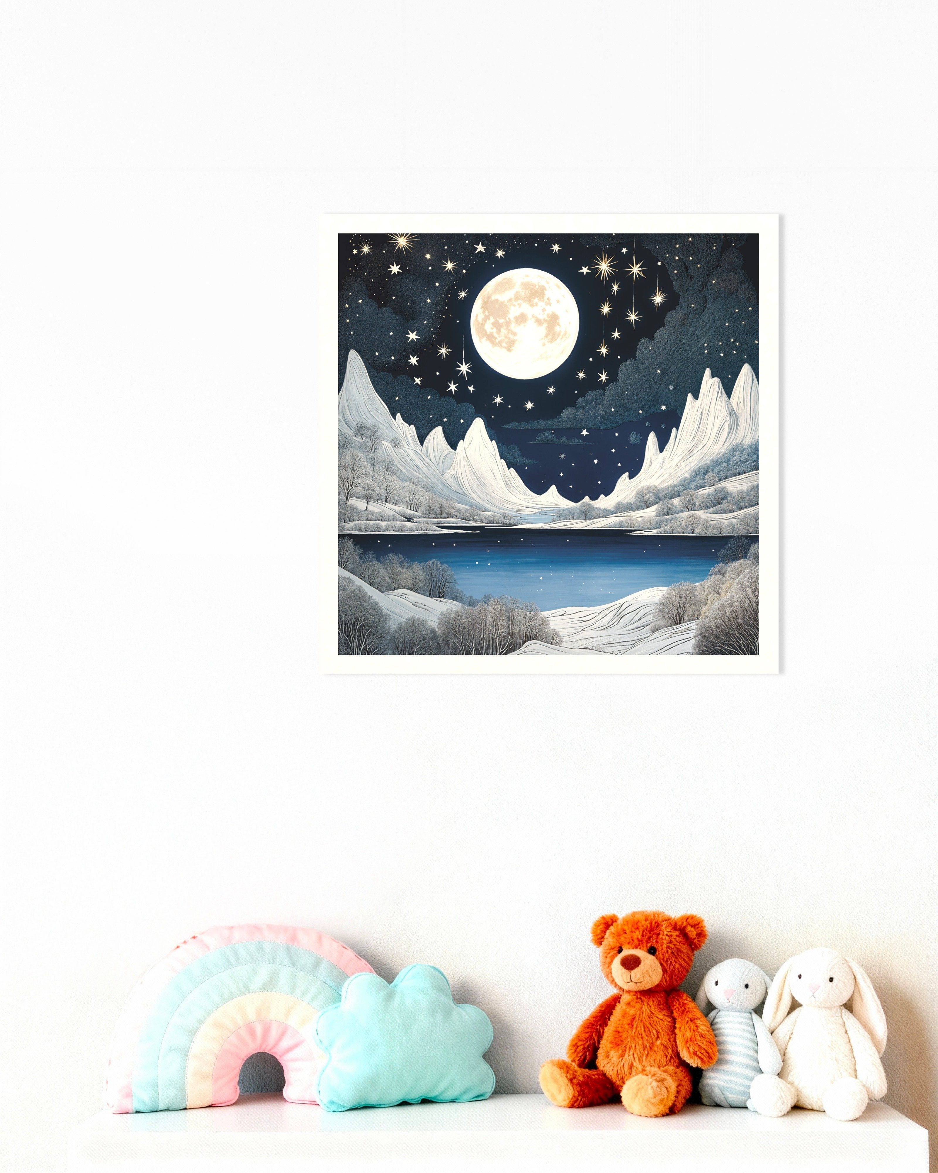 Poster of Moomin inspired winter landscape print