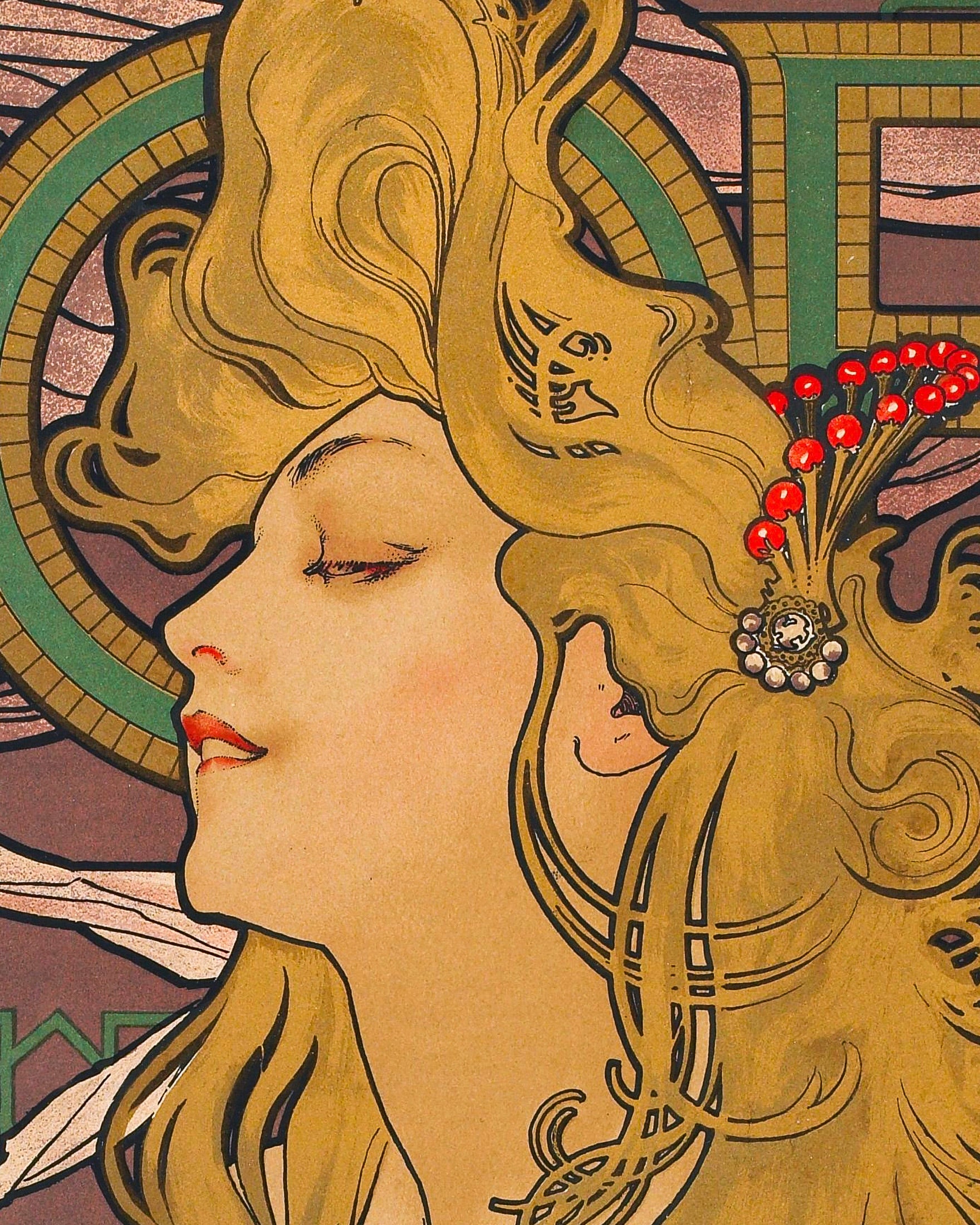 Job (1896) von Alfons Mucha - Plakat