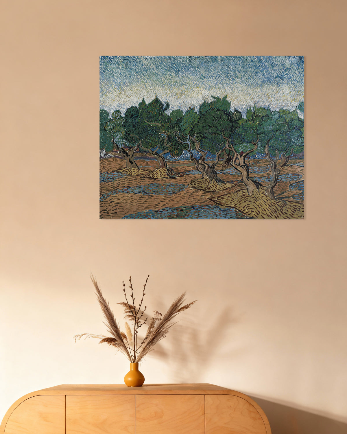 Poster „Olivenhain (1889) von Vincent van Gogh“