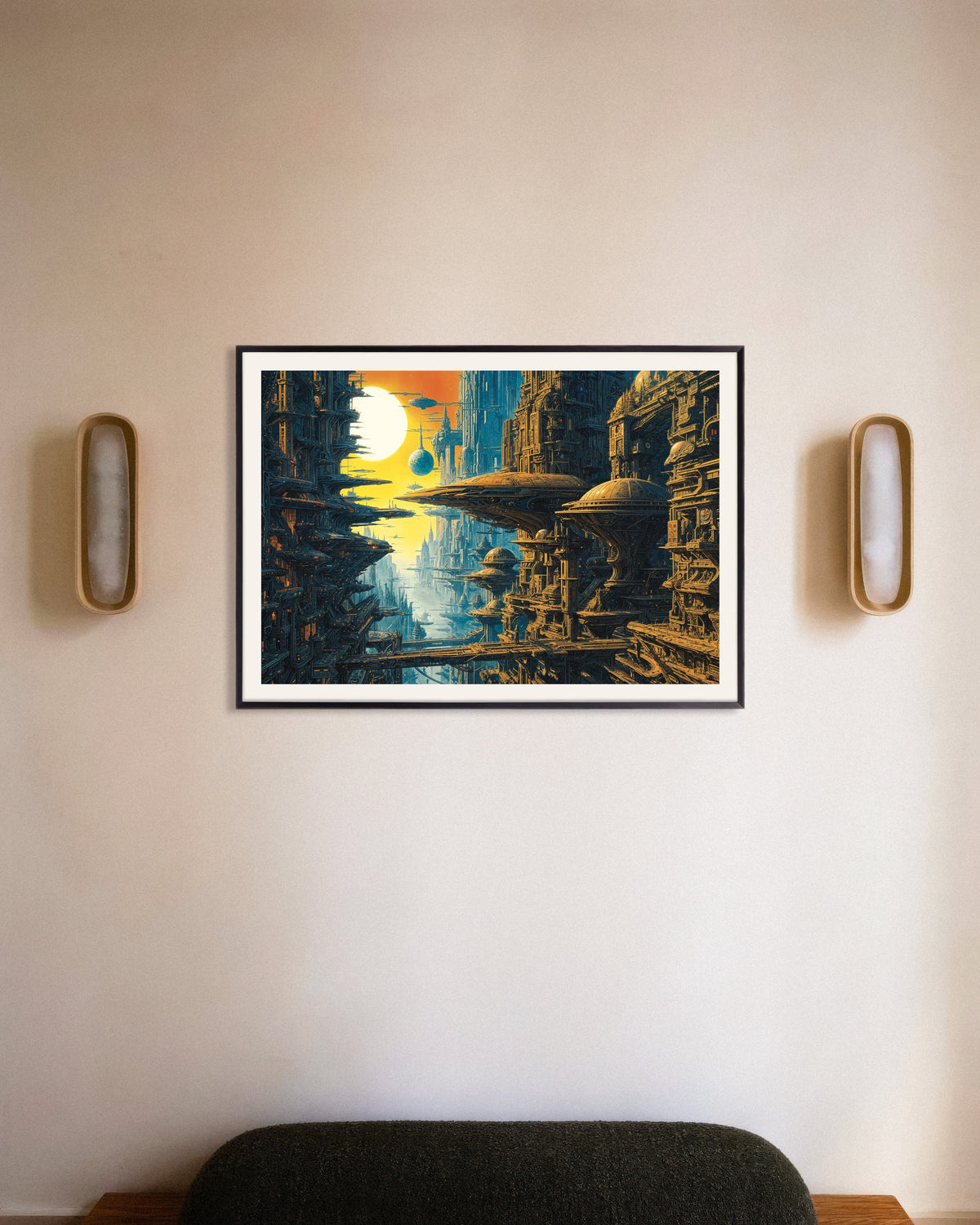 Poster „Andere Welten als diese – Hommage an Métal Hurlant 03“, Poster mit Metallrahmen