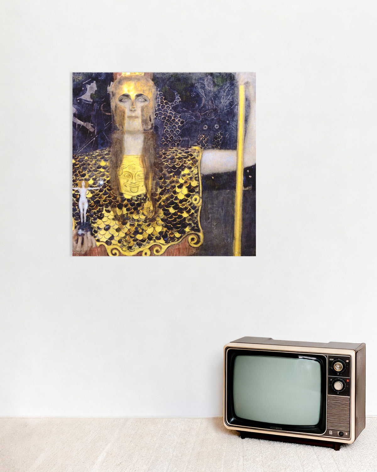 Poster Pallas Athene (1898) von Gustav Klimt