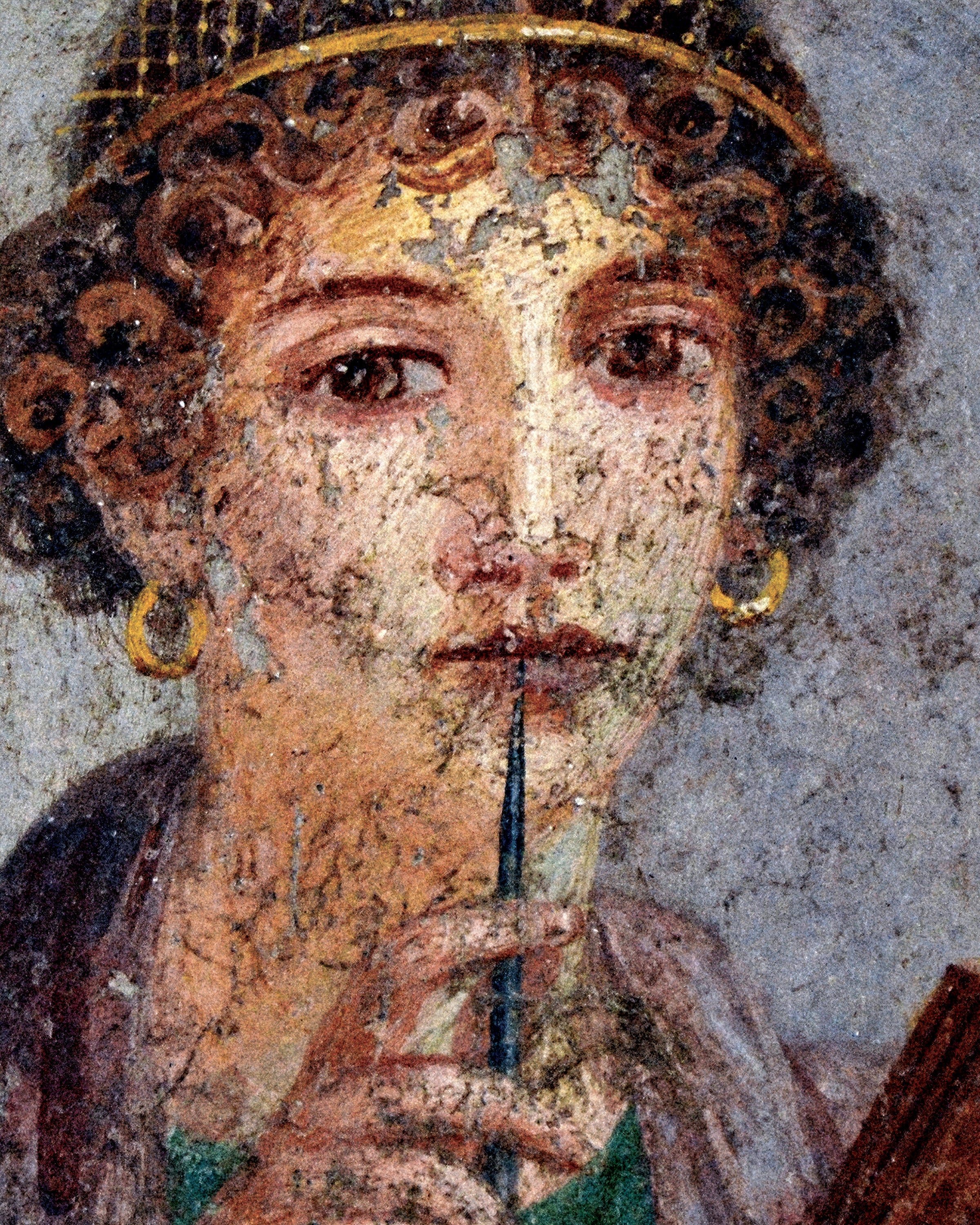 Sappho Fresko Kunstdruck aus Pompeji