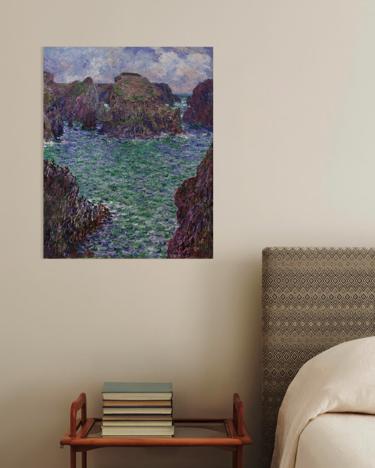 Poster Port-Goulphar, Belle-Île (1887) von Claude Monet