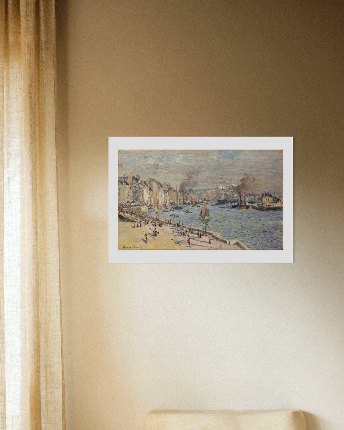 Poster Der Hafen von Le Havre (1874) von Claude Monet