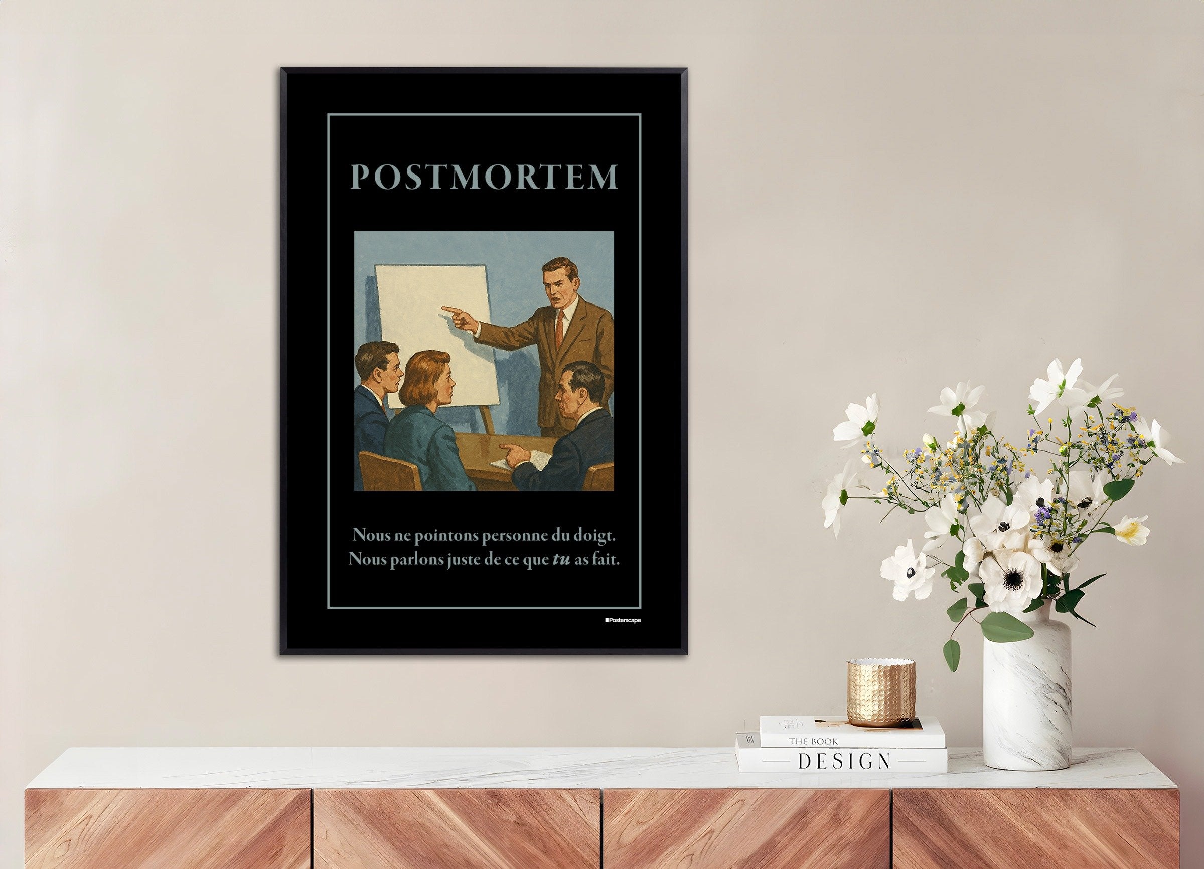 Poster of Postmortem - Demotivational Poster, with metal frame