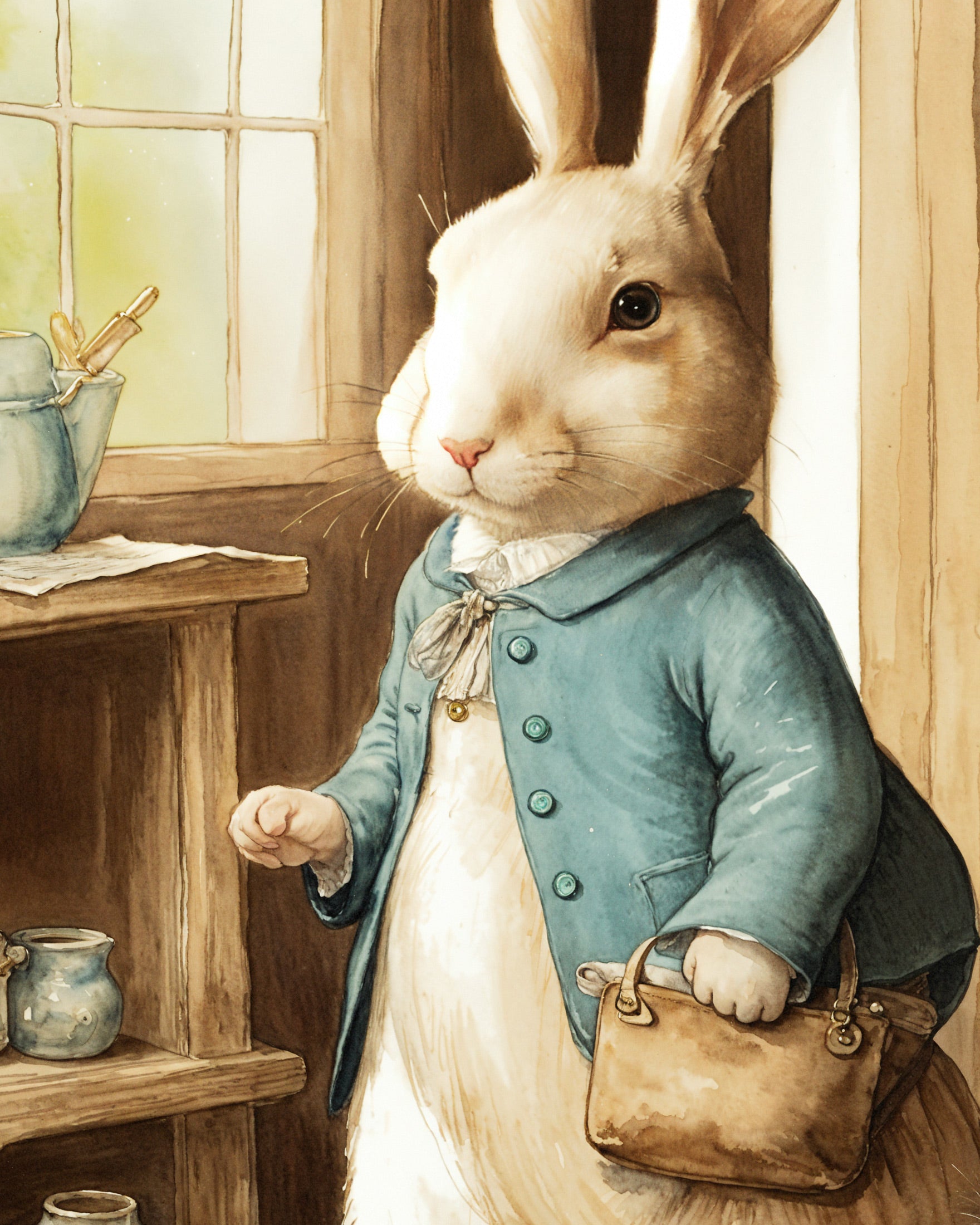 Peter Rabbit poster, eine liebevolle Würdigung von Beatrix Potter – Der Hase fühlt sich in österreichischen Wohnzimmern pudelwohl