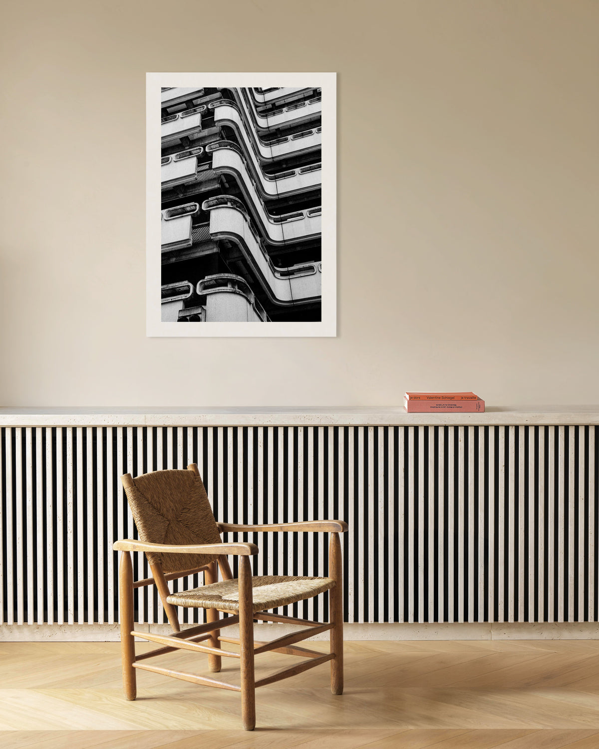 Poster „Geschwungene Betonbalkone“