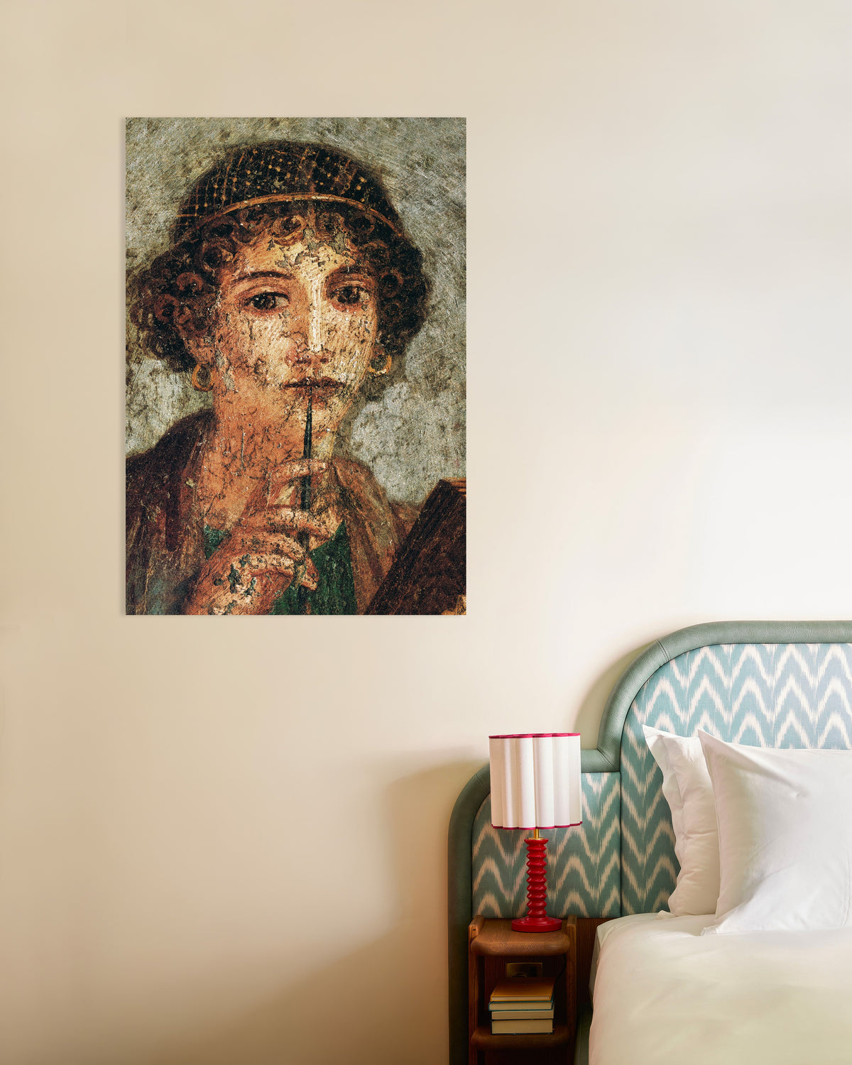 Poster mit Detail eines Sappho-Freskos