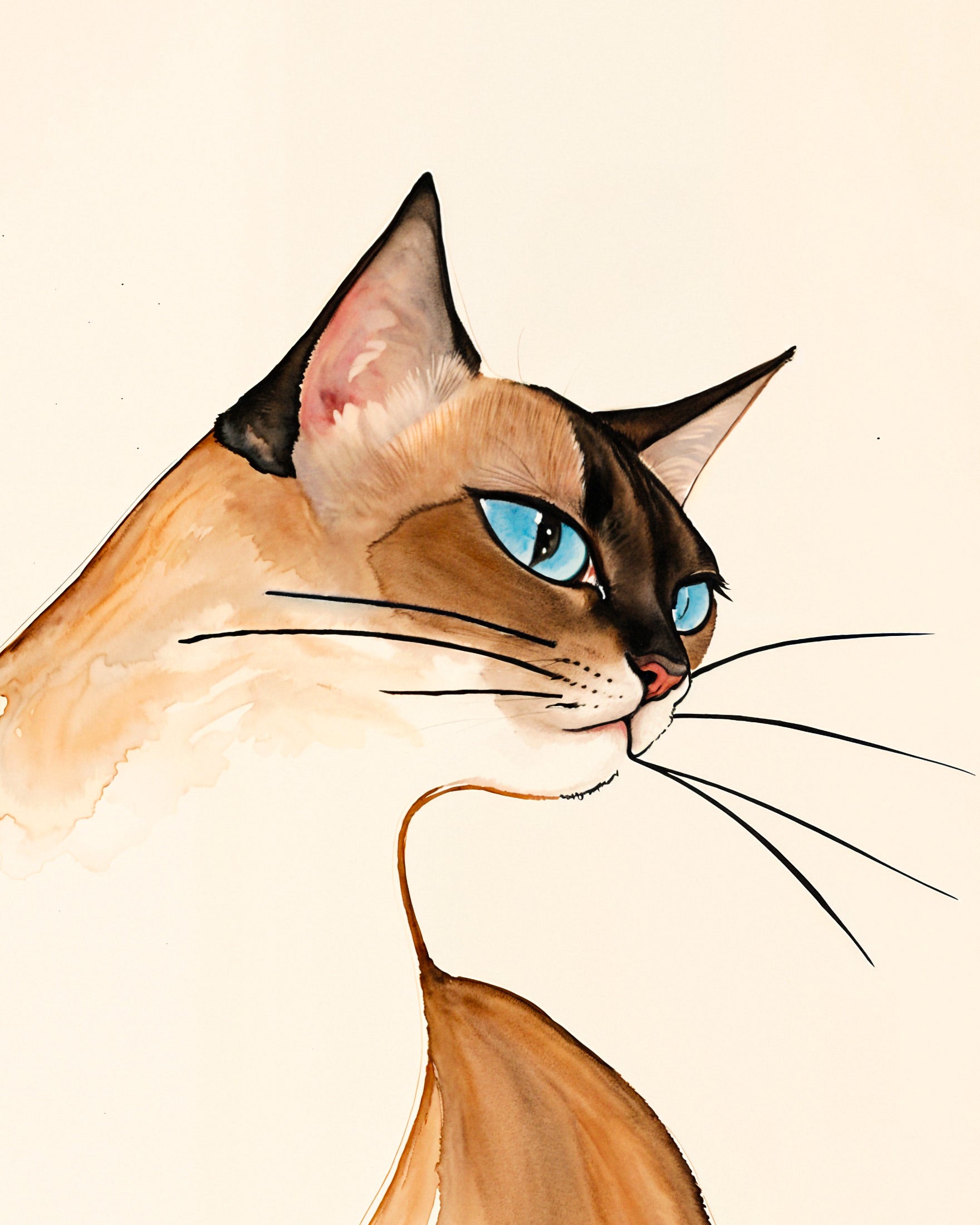 Siamesische Katze - Poster