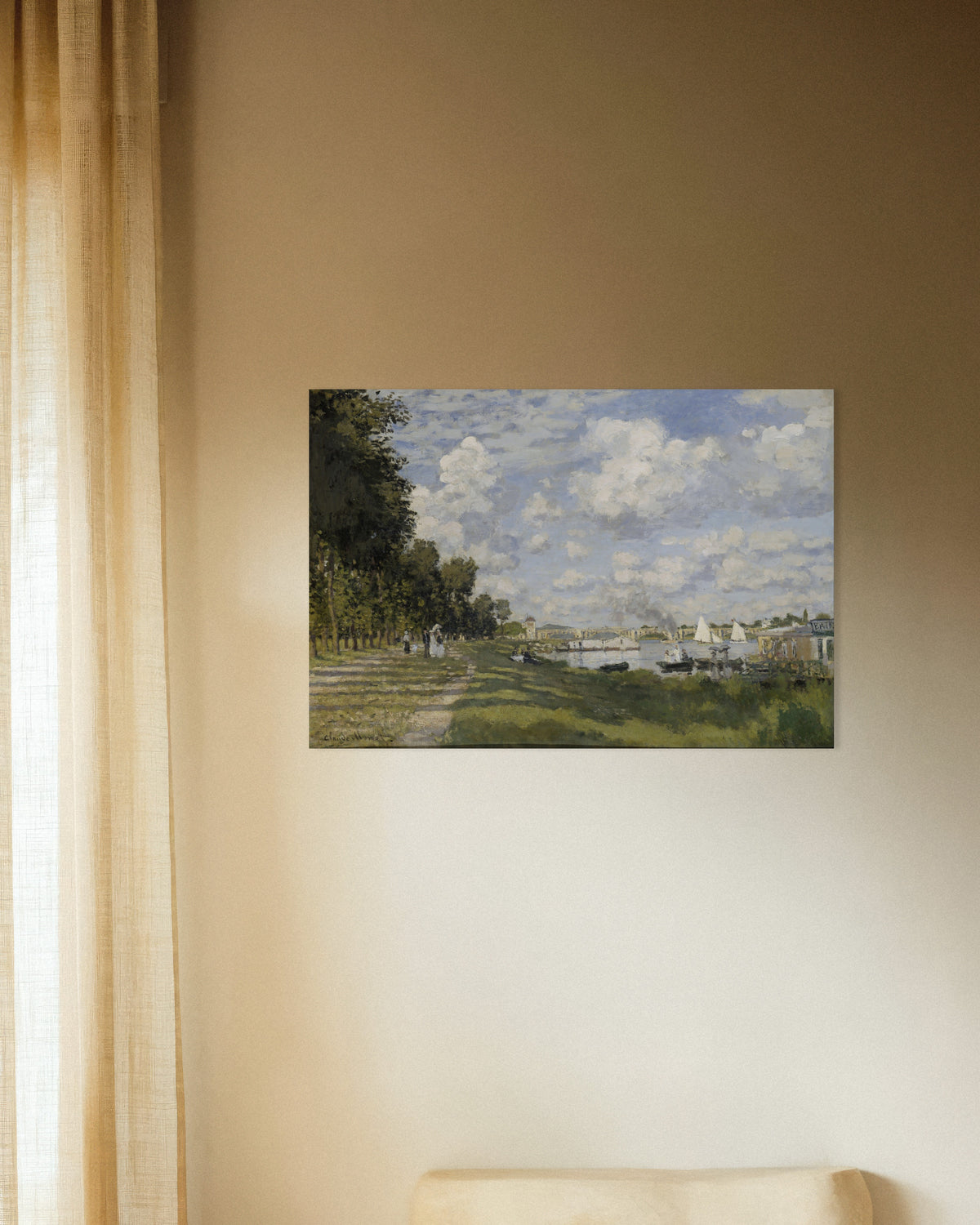 Poster Das Becken von Argenteuil (um 1872) von Claude Monet