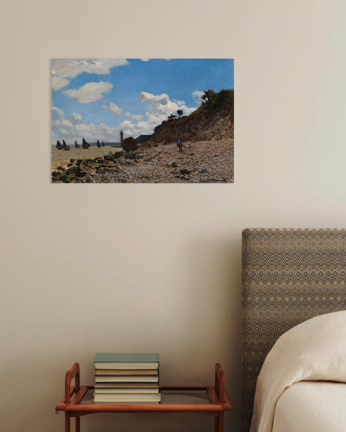 Poster Der Strand von Honfleur (1864–1866) von Claude Monet