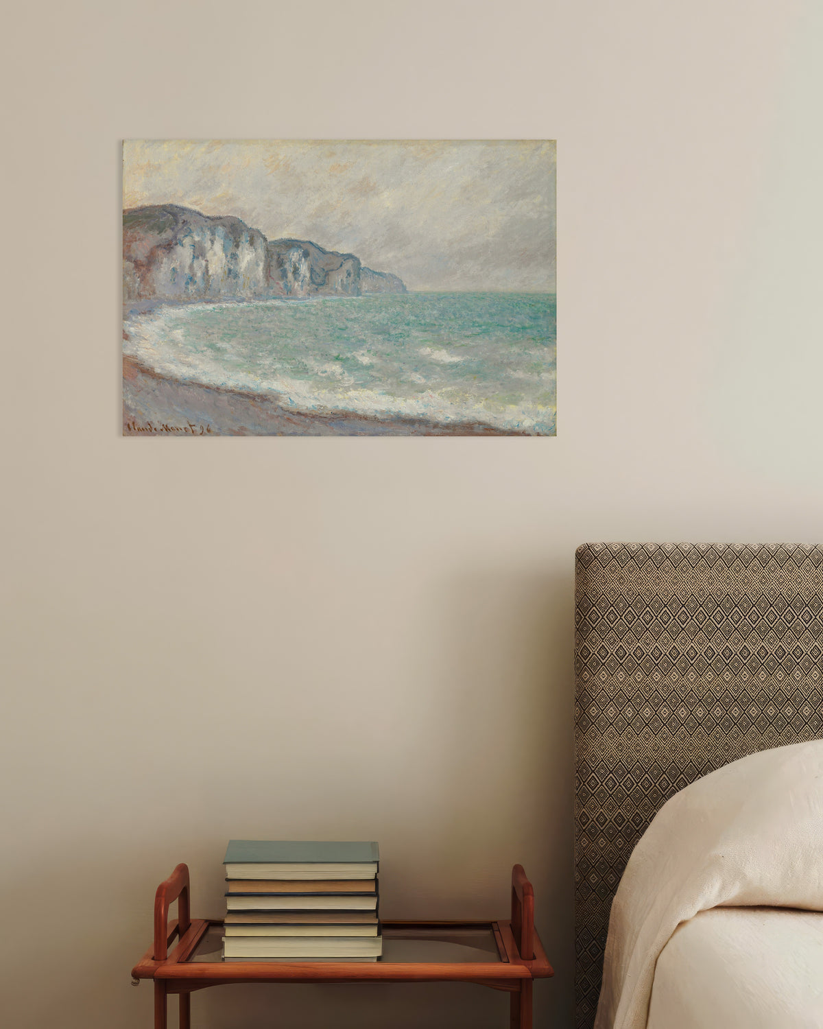 Poster Die Klippe bei Pourville (1896) von Claude Monet
