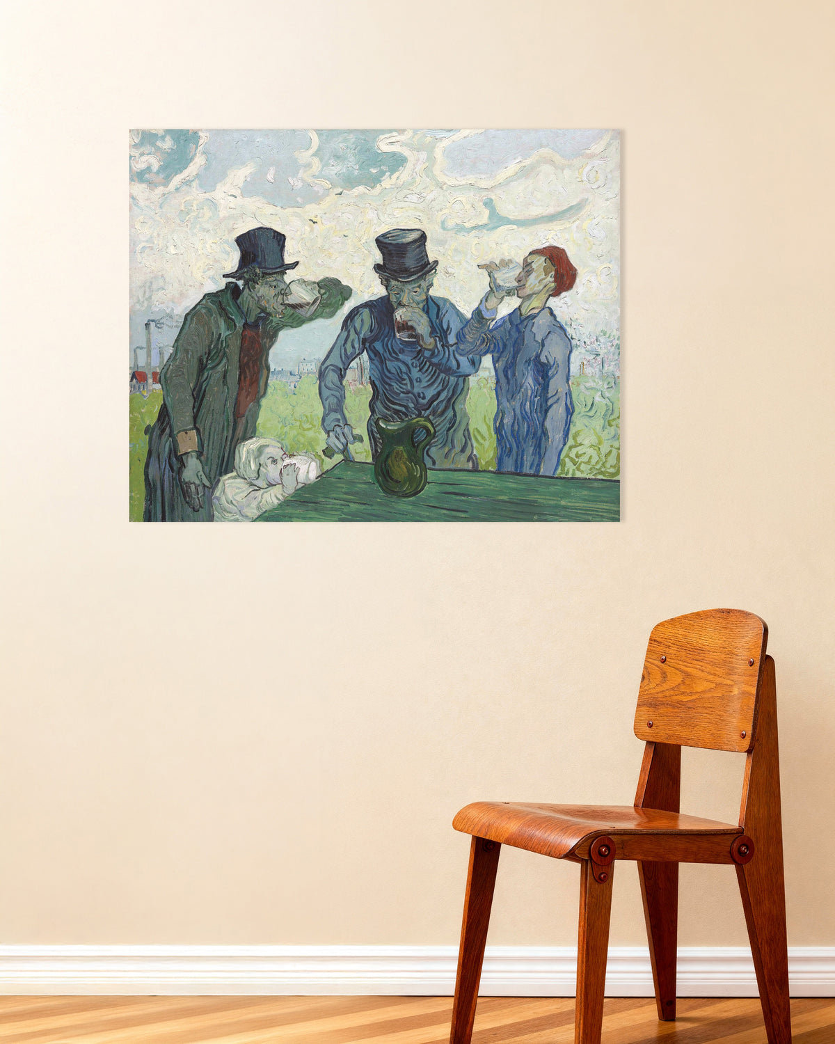 Poster „Die Trinker, nach Daumier (1890) von Vincent van Gogh“