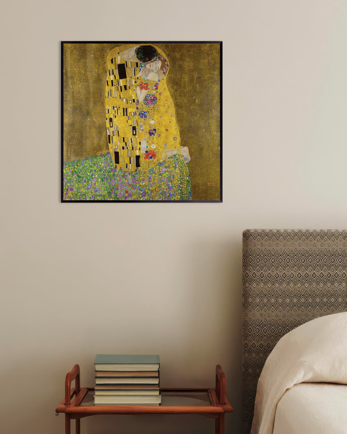 Poster Der Kuss (1907–1908) von Gustav Klimt mit Metallrahmen