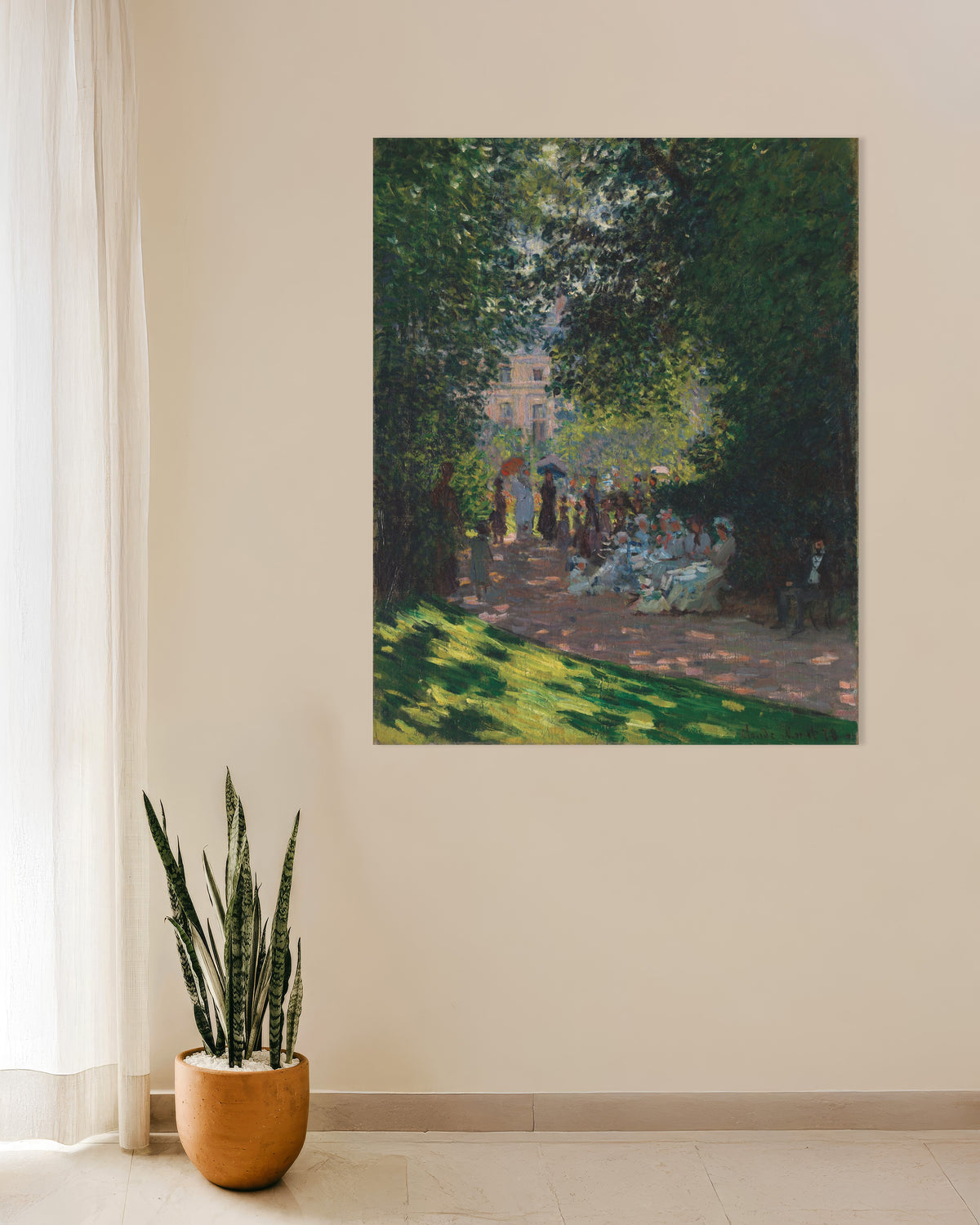Poster Der Parc Monceau (1878) von Claude Monet